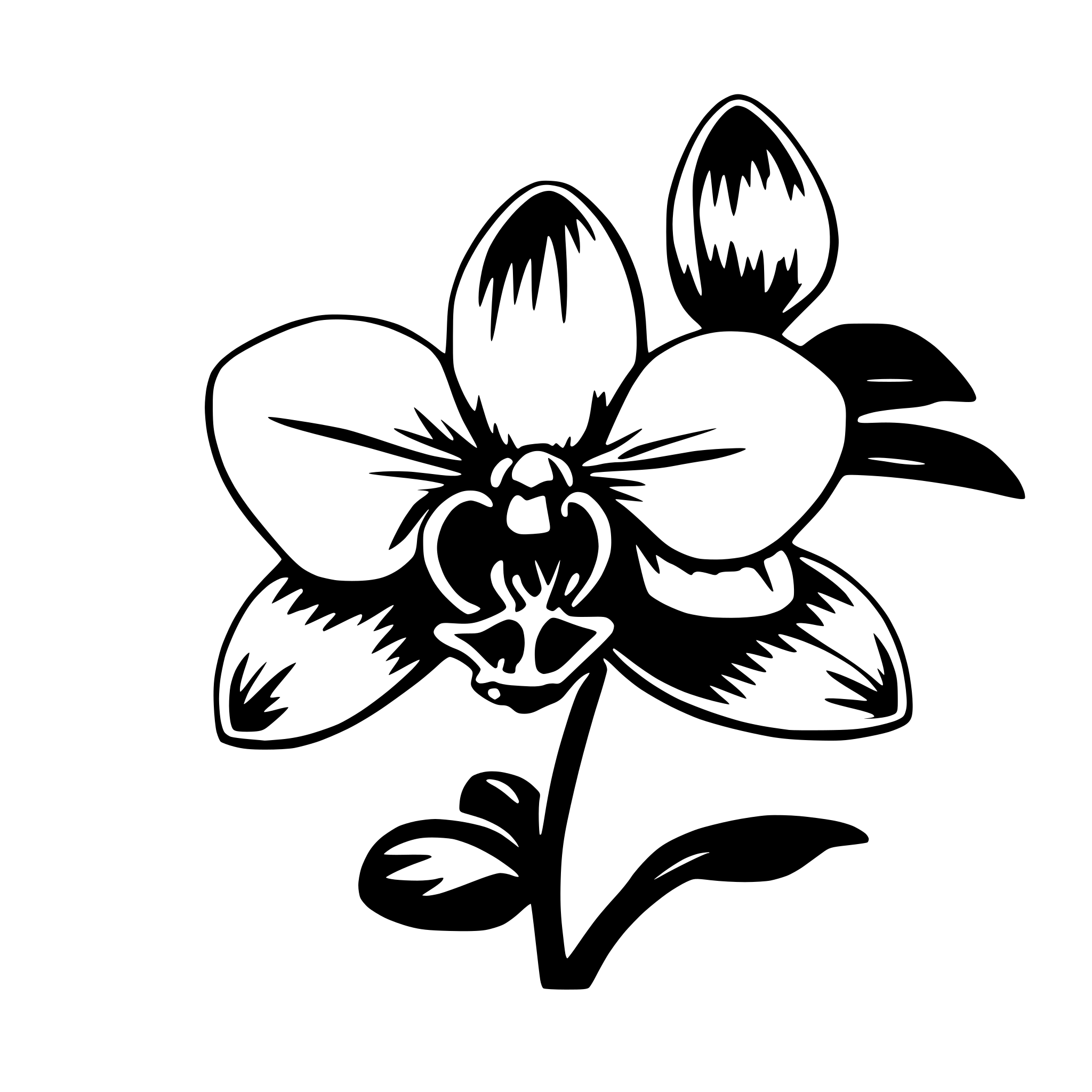 AI-generated SVG of a orchid