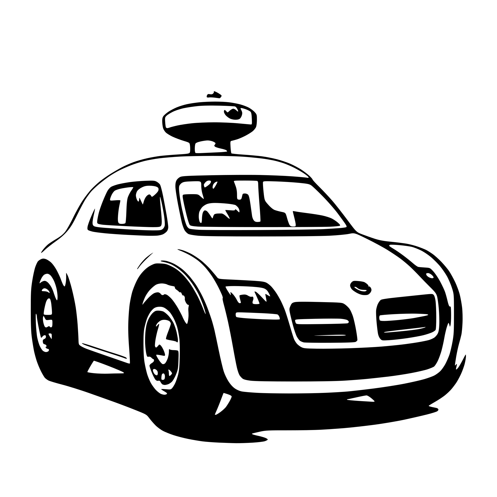 AI-generated SVG of 'Futuristic car with autonomous capabilities'