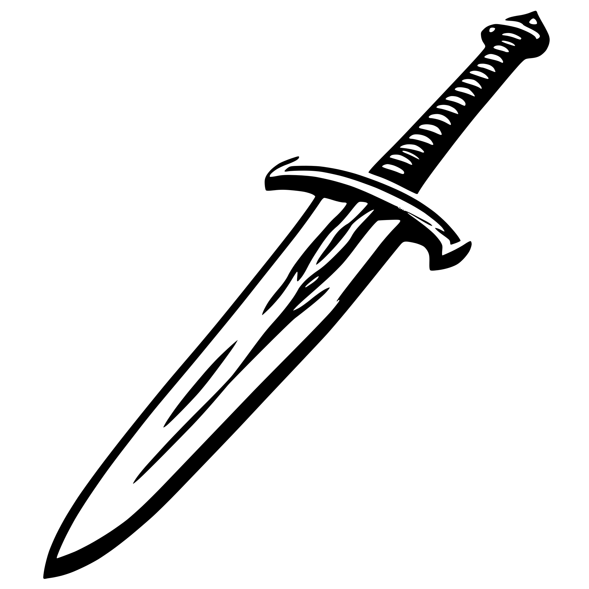 AI-generated SVG of 'sword with broken blade'
