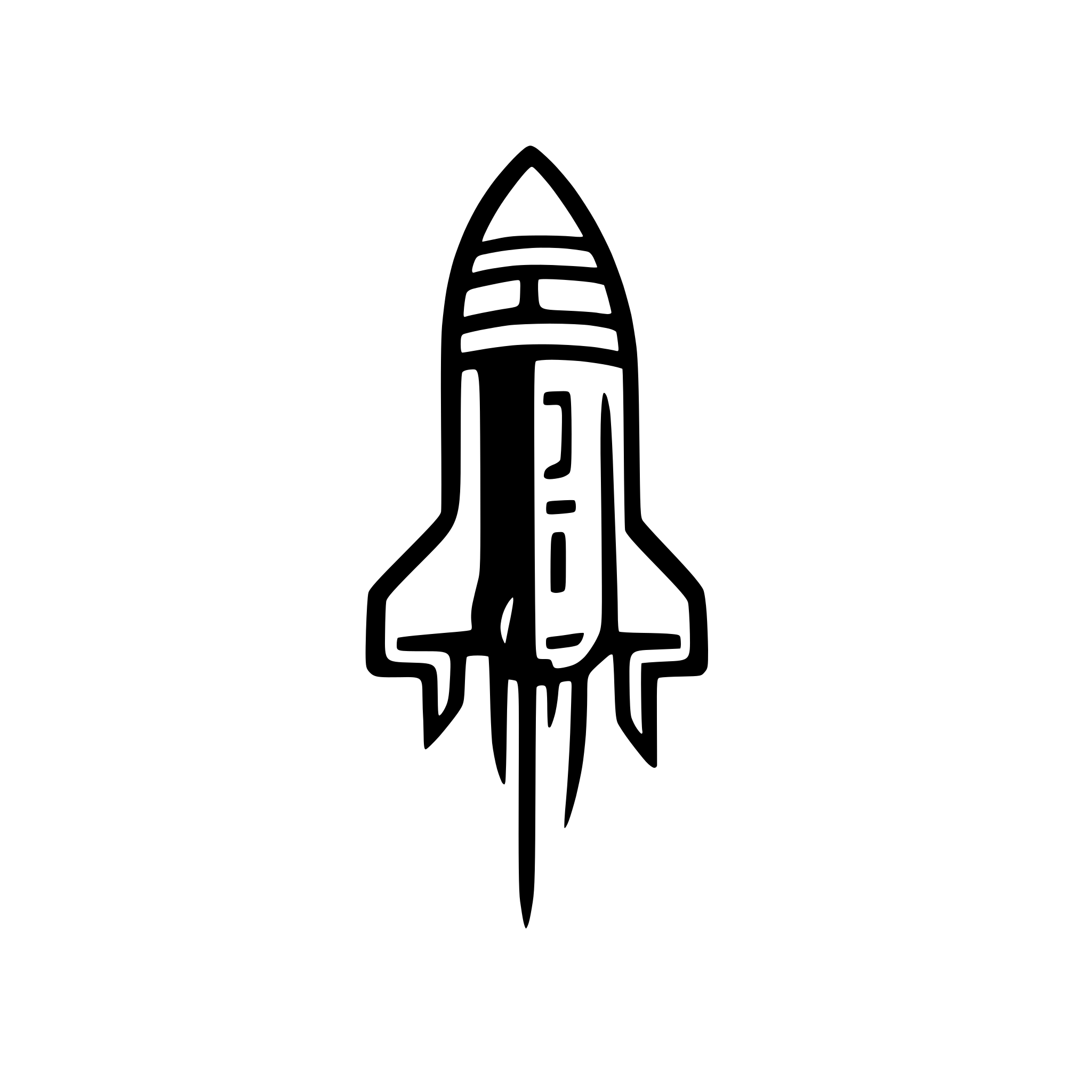 AI-generated SVG of 'minimalist rocket with trail'