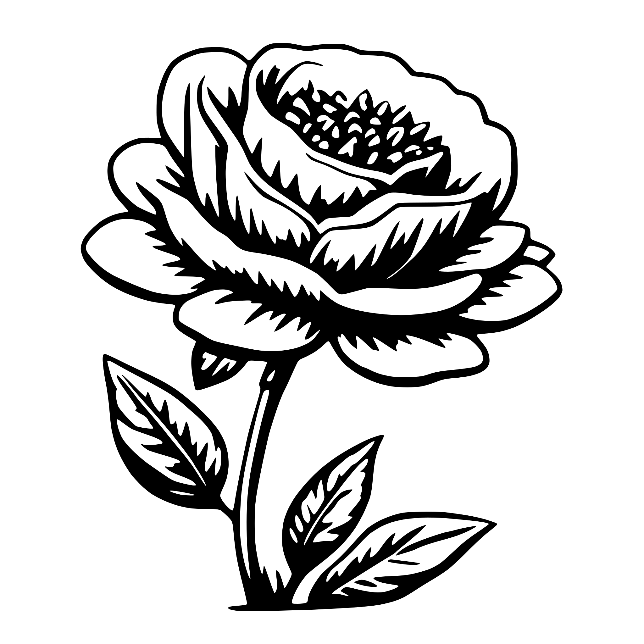 AI-generated SVG of 'realistic flower'