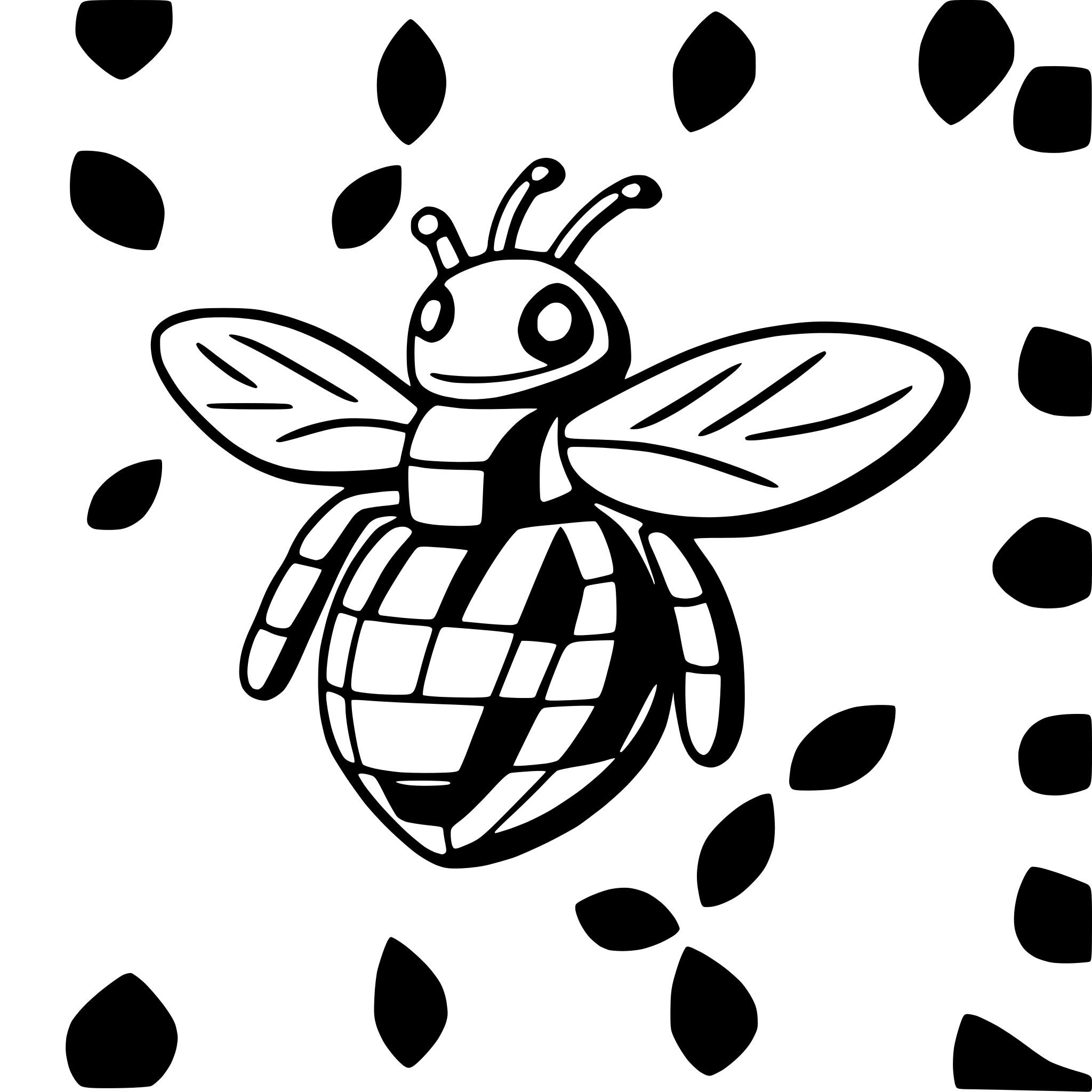 AI-generated SVG of 'detailed bee with honeycomb'