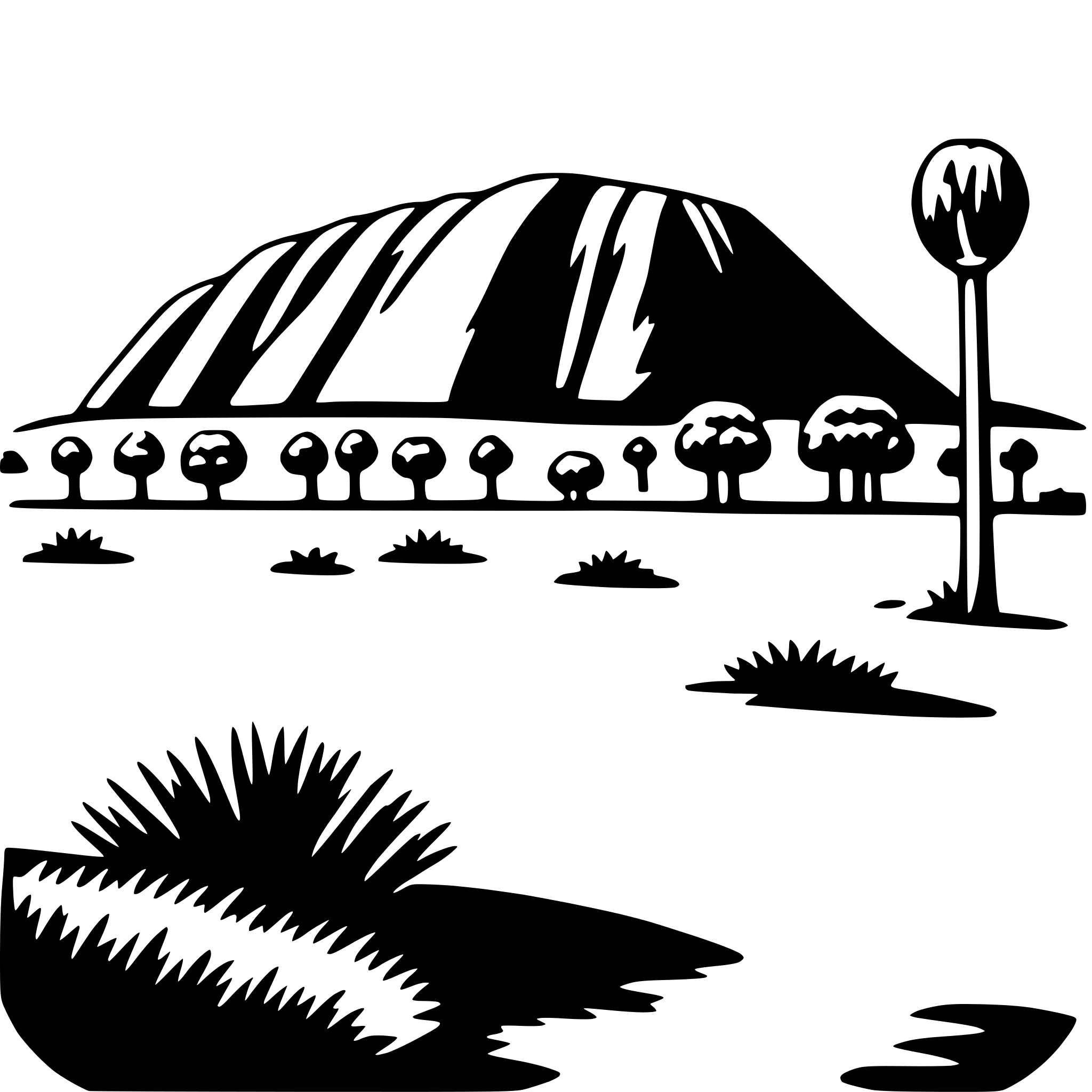 AI-generated SVG of a uluru (ayers rock)