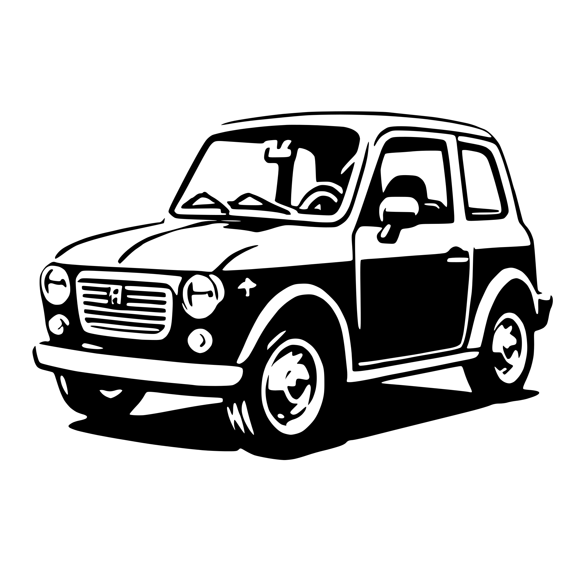 AI-generated SVG of 'subcompact car'