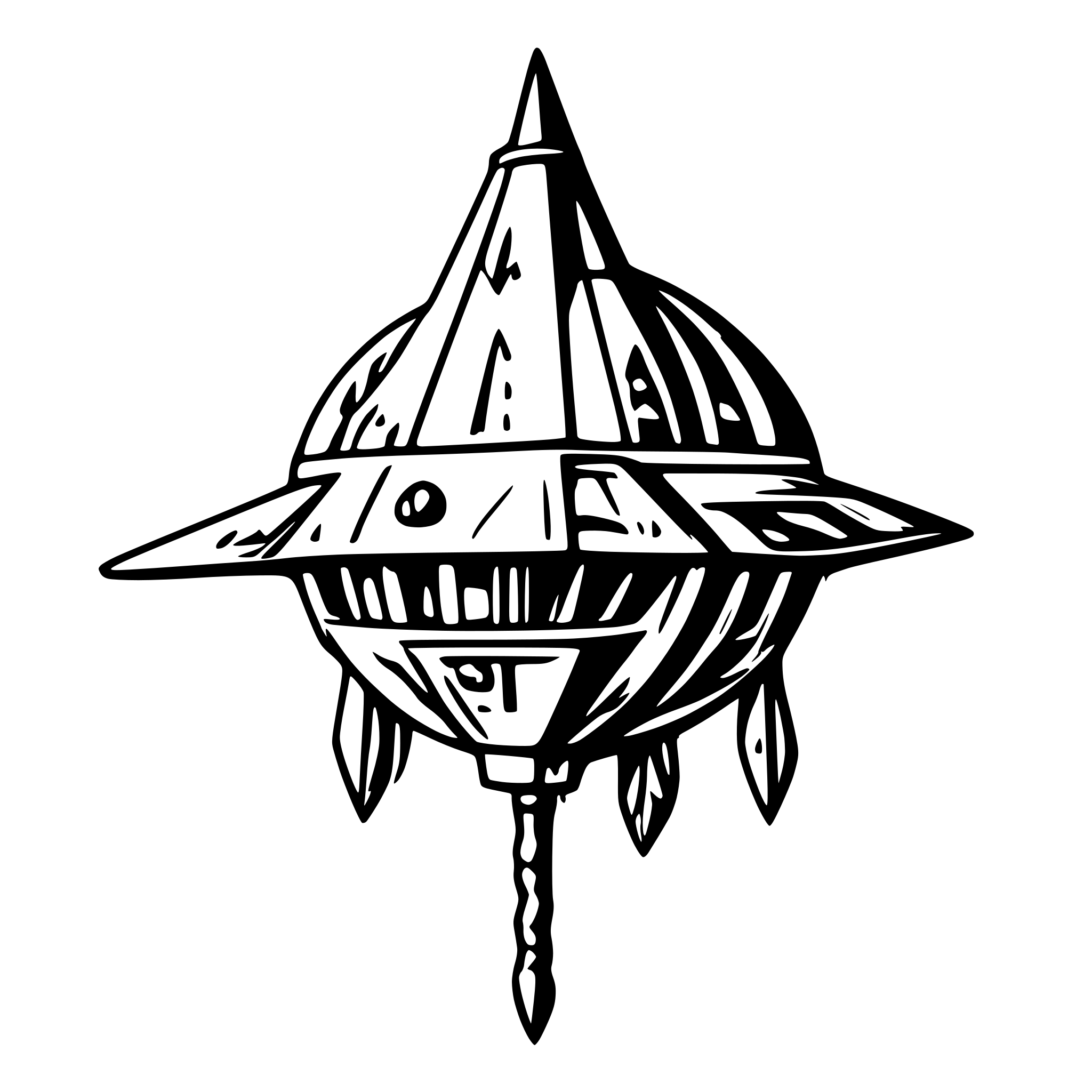 AI-generated SVG of a medieval starship