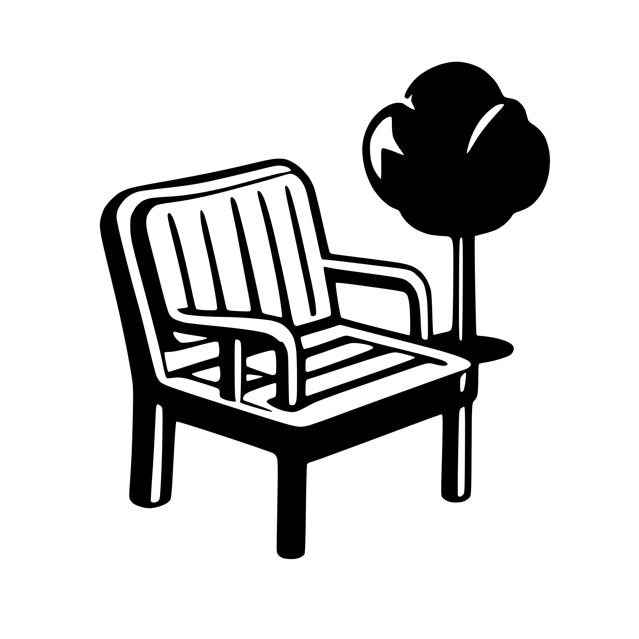AI-generated SVG of 'chair bench patio street'