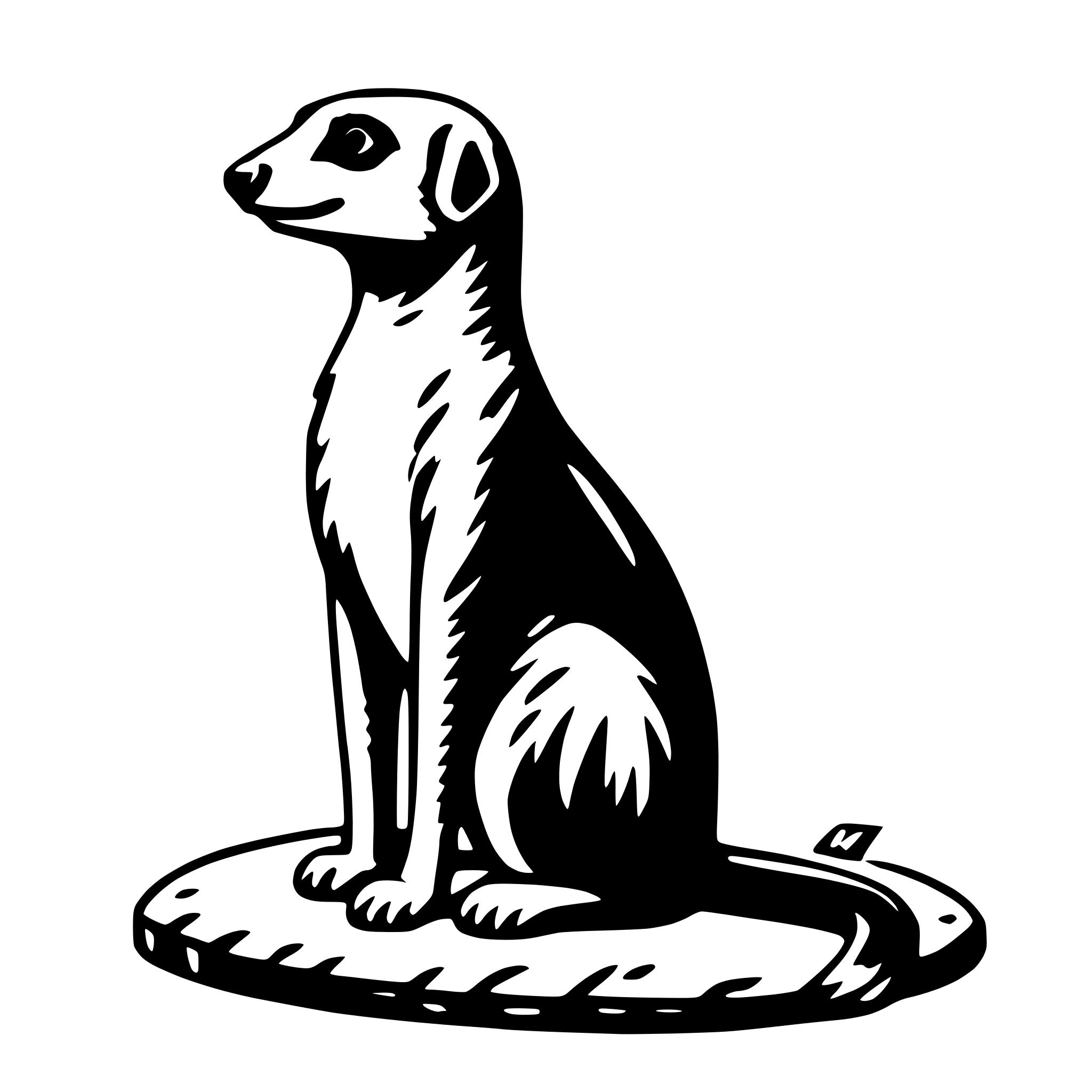 AI-generated SVG of a meerkat