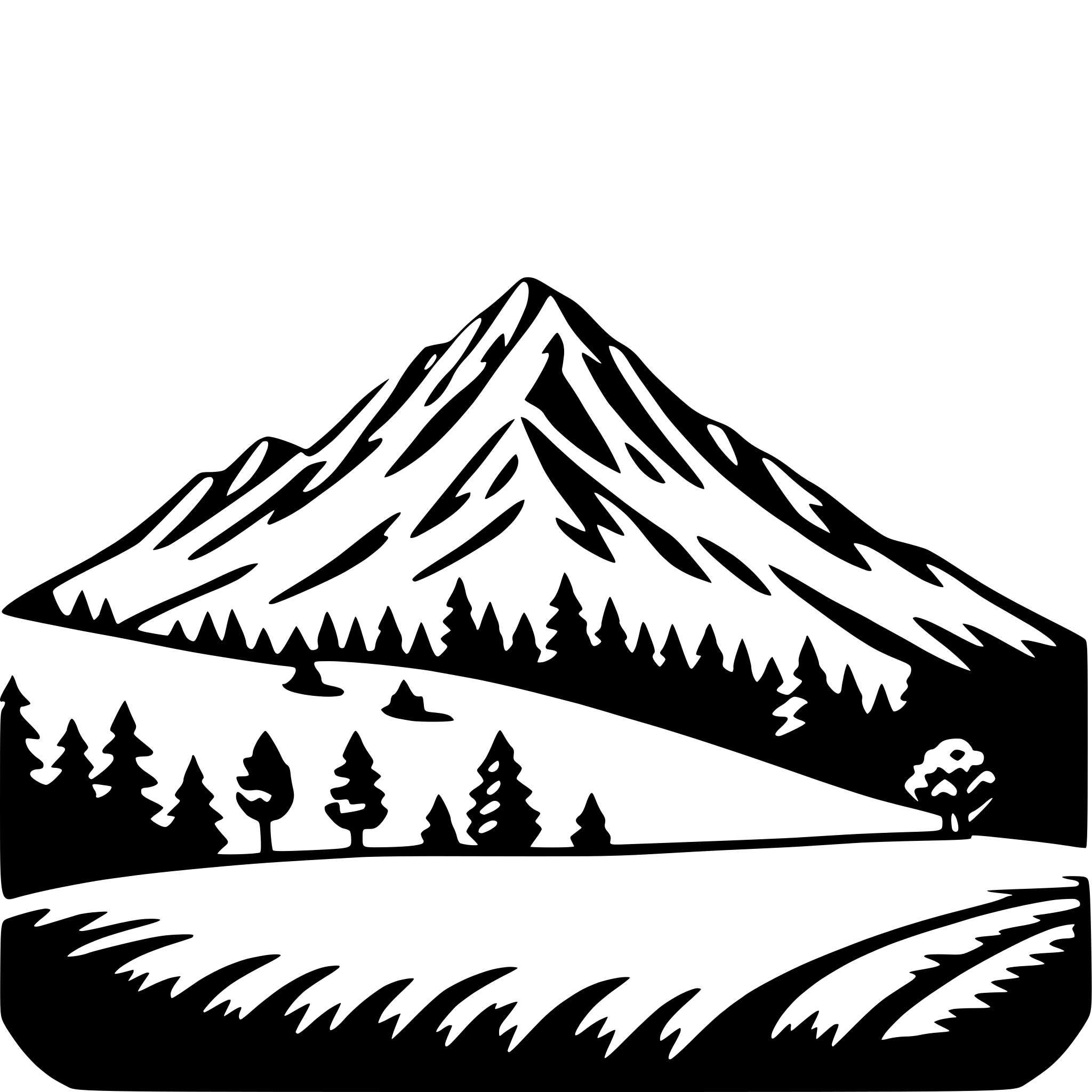 AI-generated SVG of a sunrise mountain peak