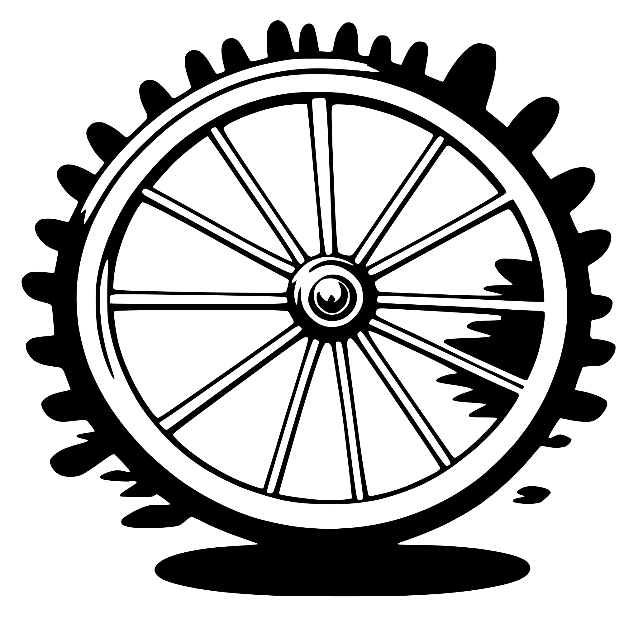 AI-generated SVG of a bicycle wheel