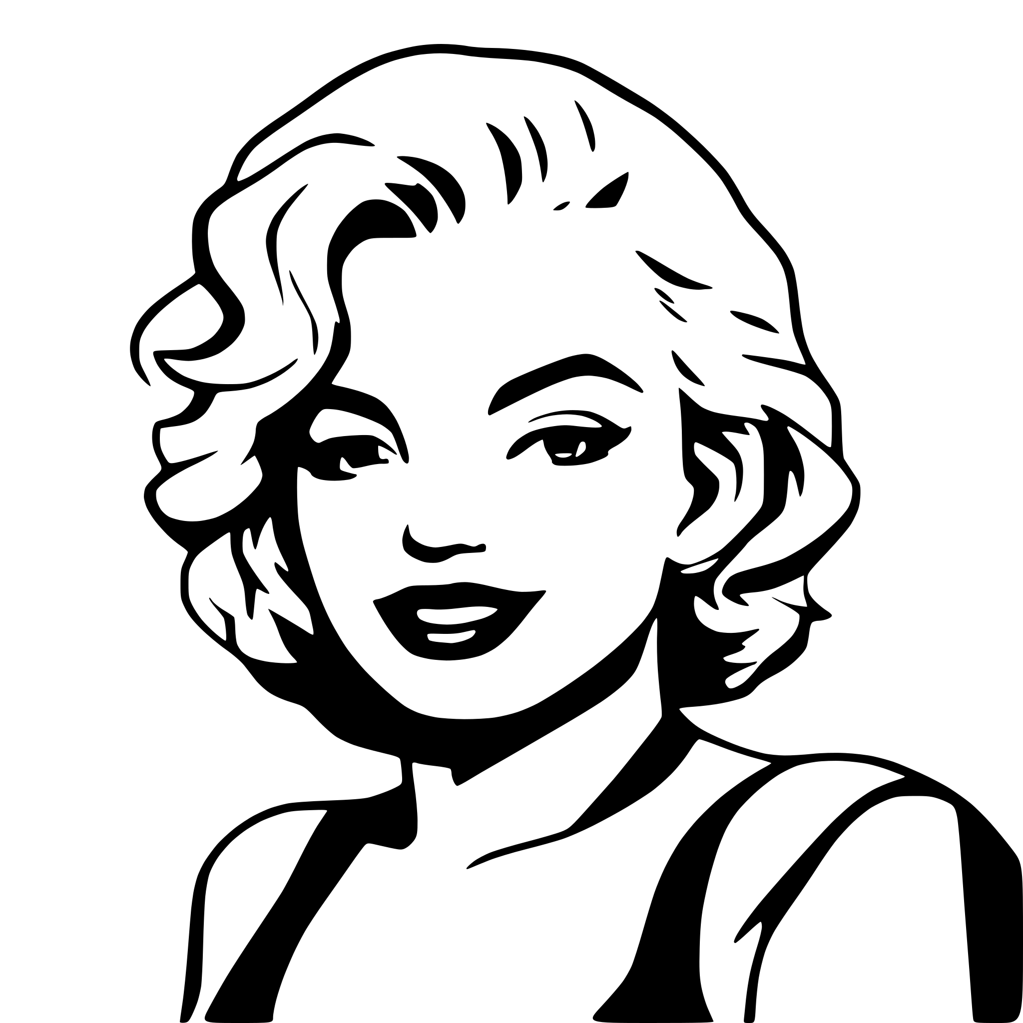 AI-generated SVG of a Marilyn Monroe