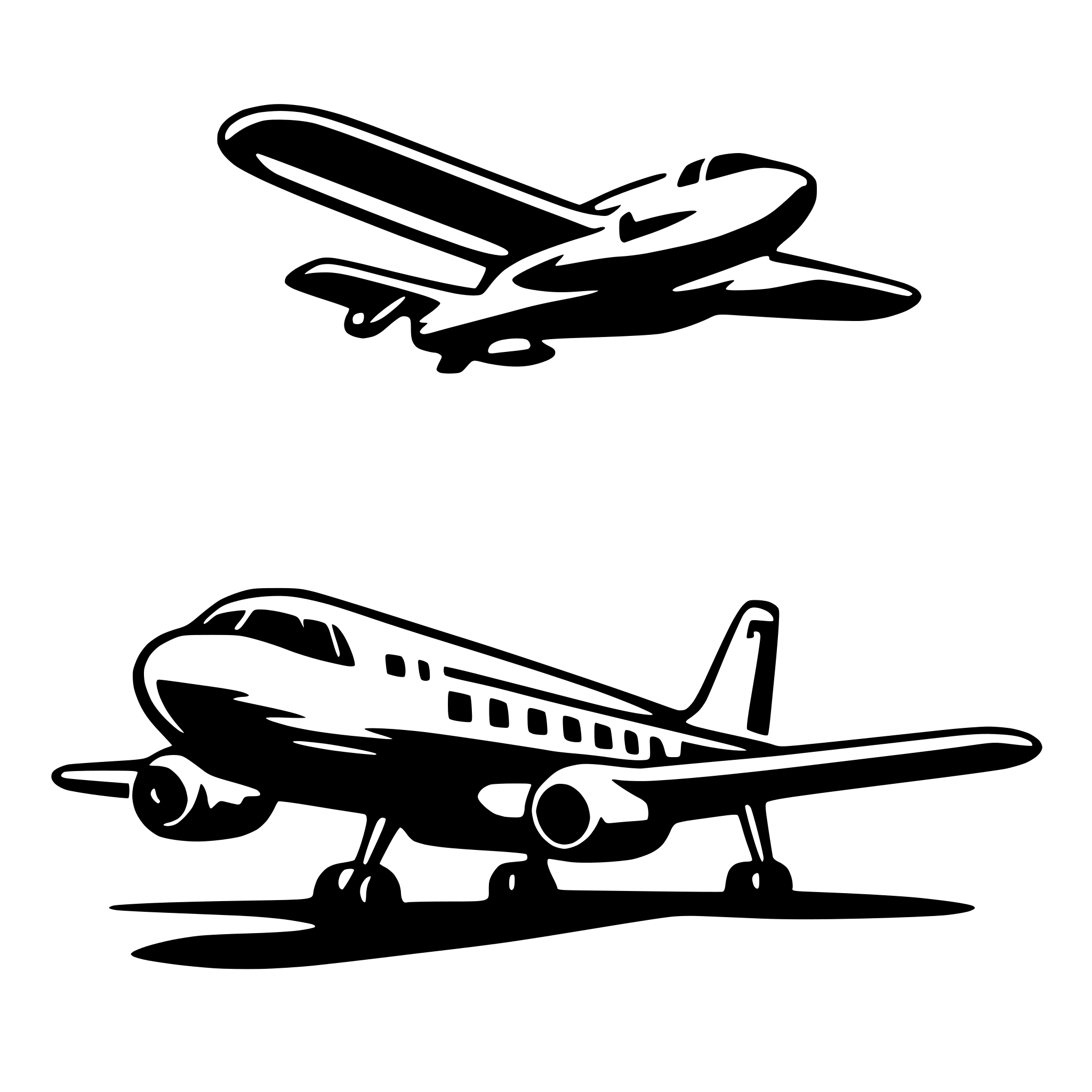 AI-generated SVG of a airplane stylized