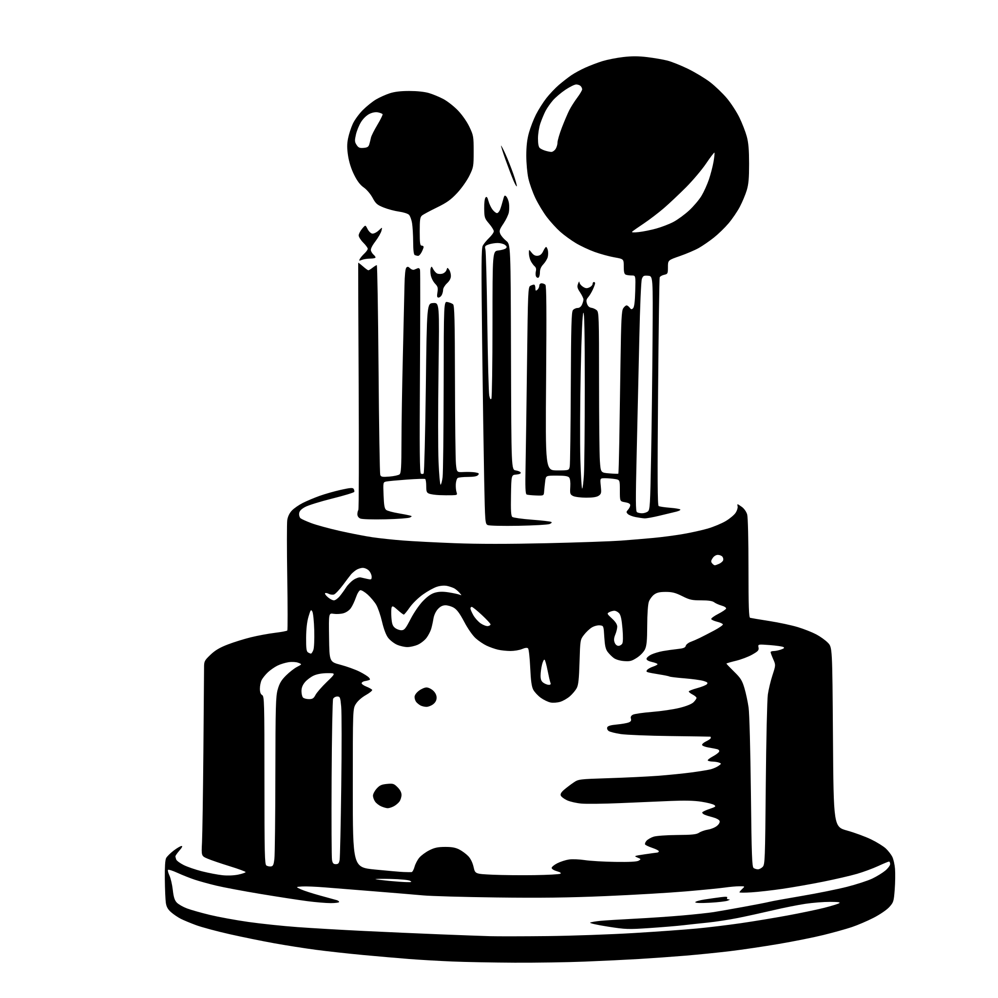 AI-generated SVG of 'happy birthday topper'