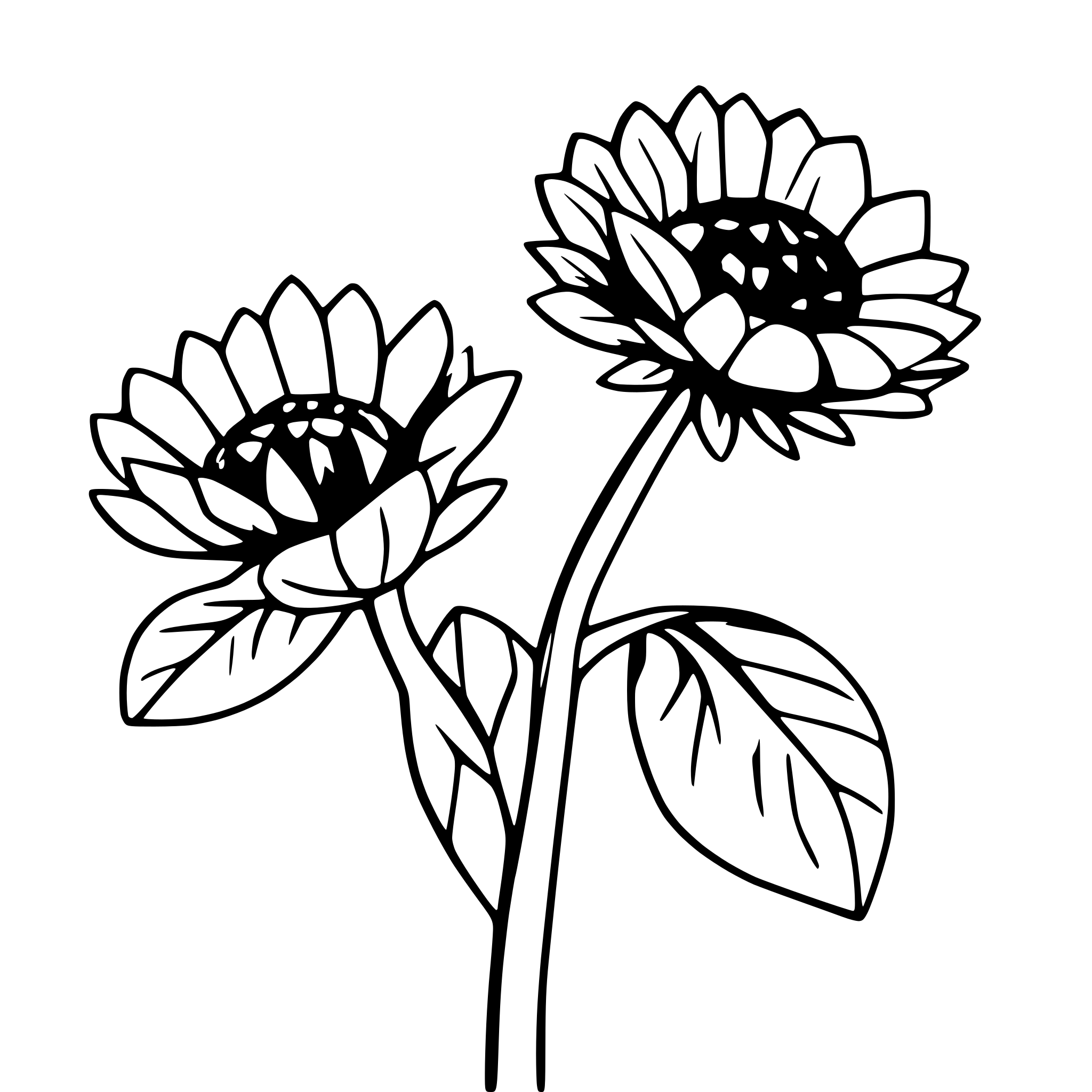 AI-generated SVG of a sunflower