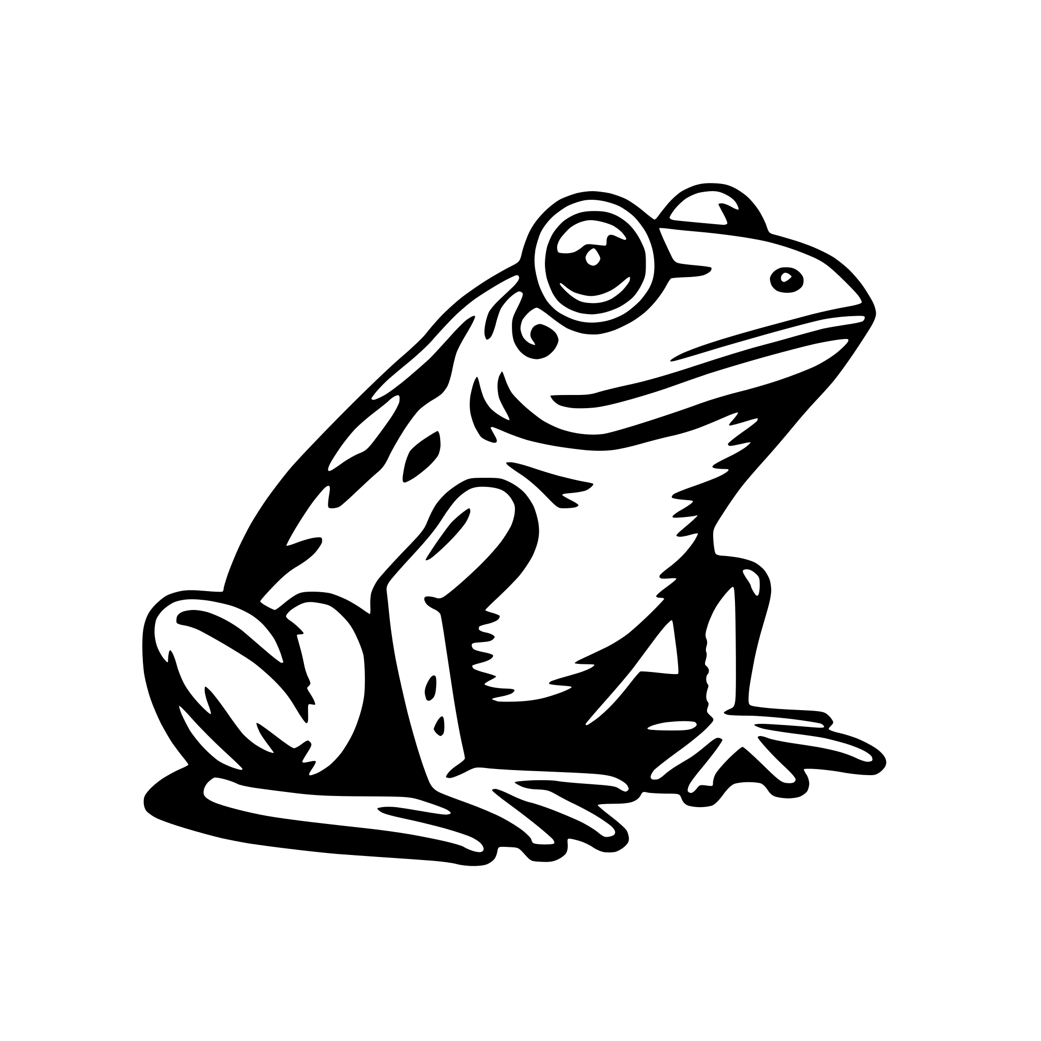 AI-generated SVG of 'frog'