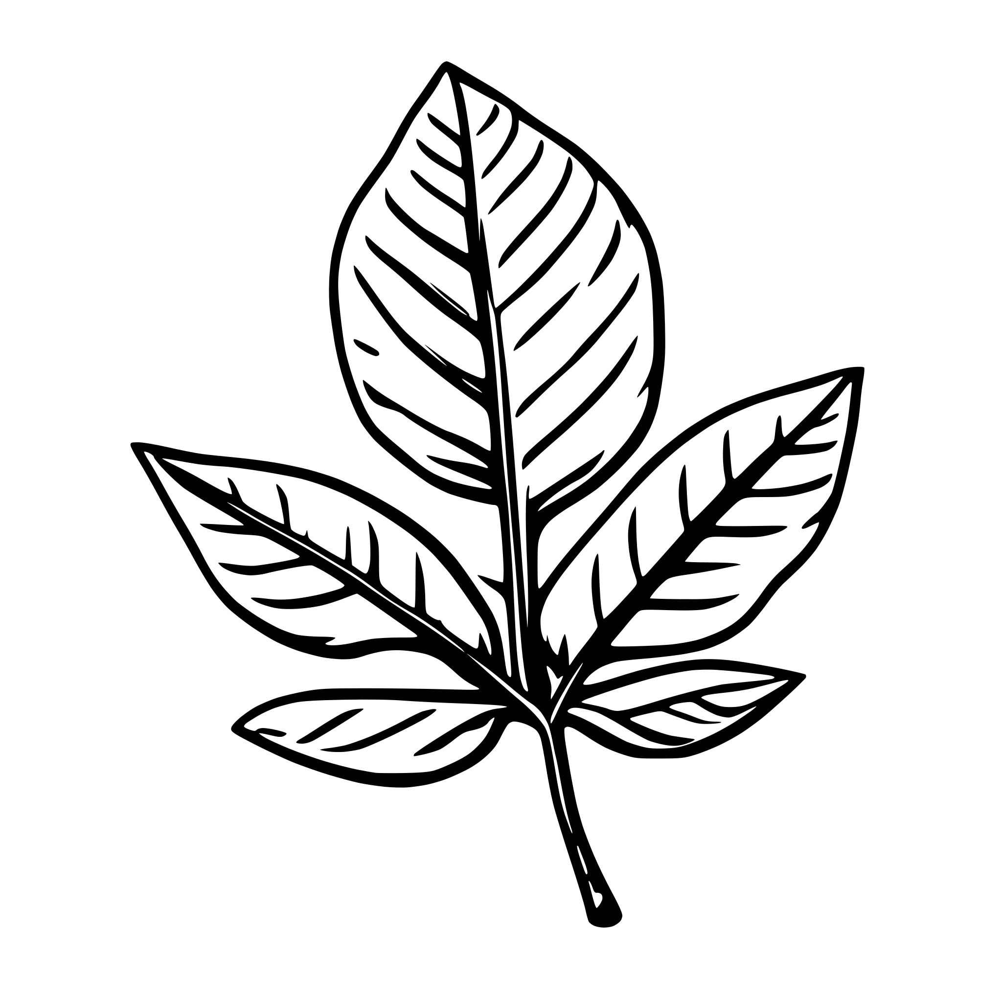 AI-generated SVG of 'leaf bodhi'