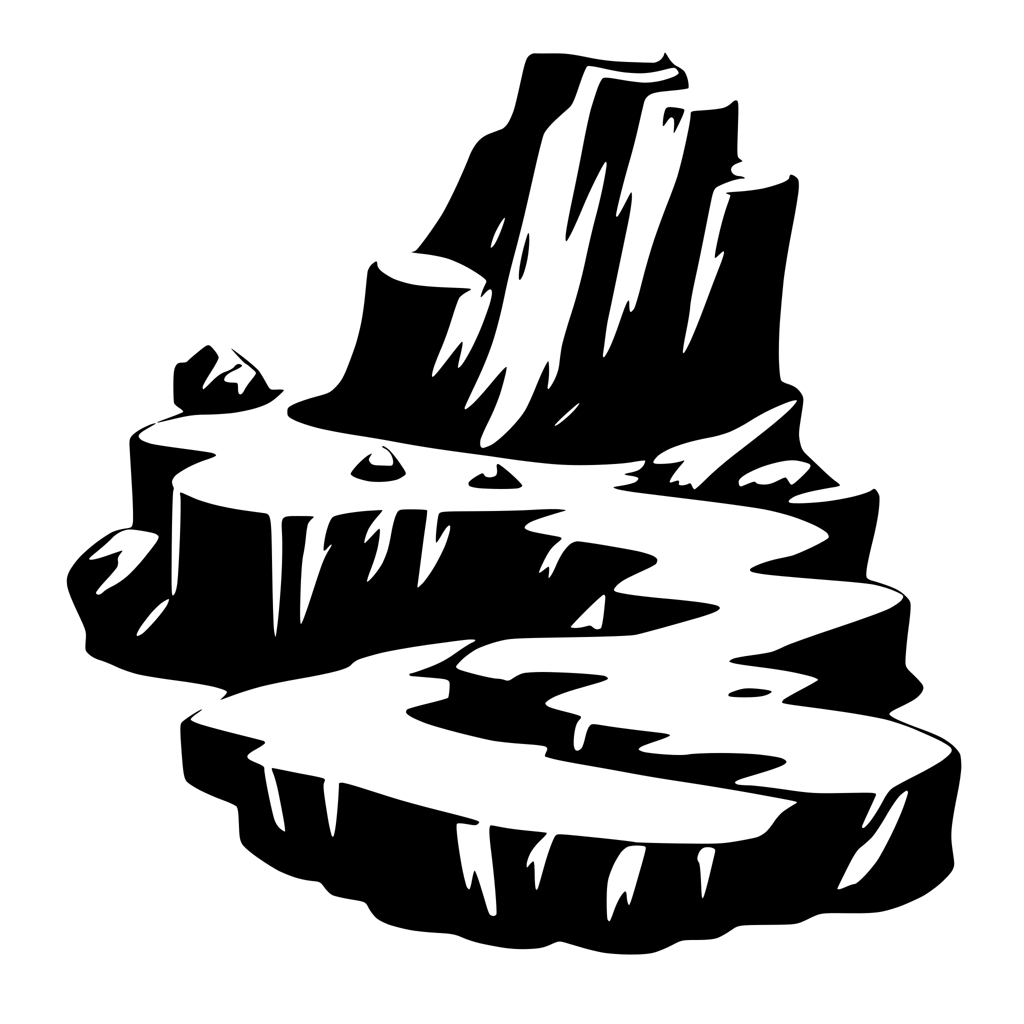 AI-generated SVG of 'obsidian scroll, rock-like'