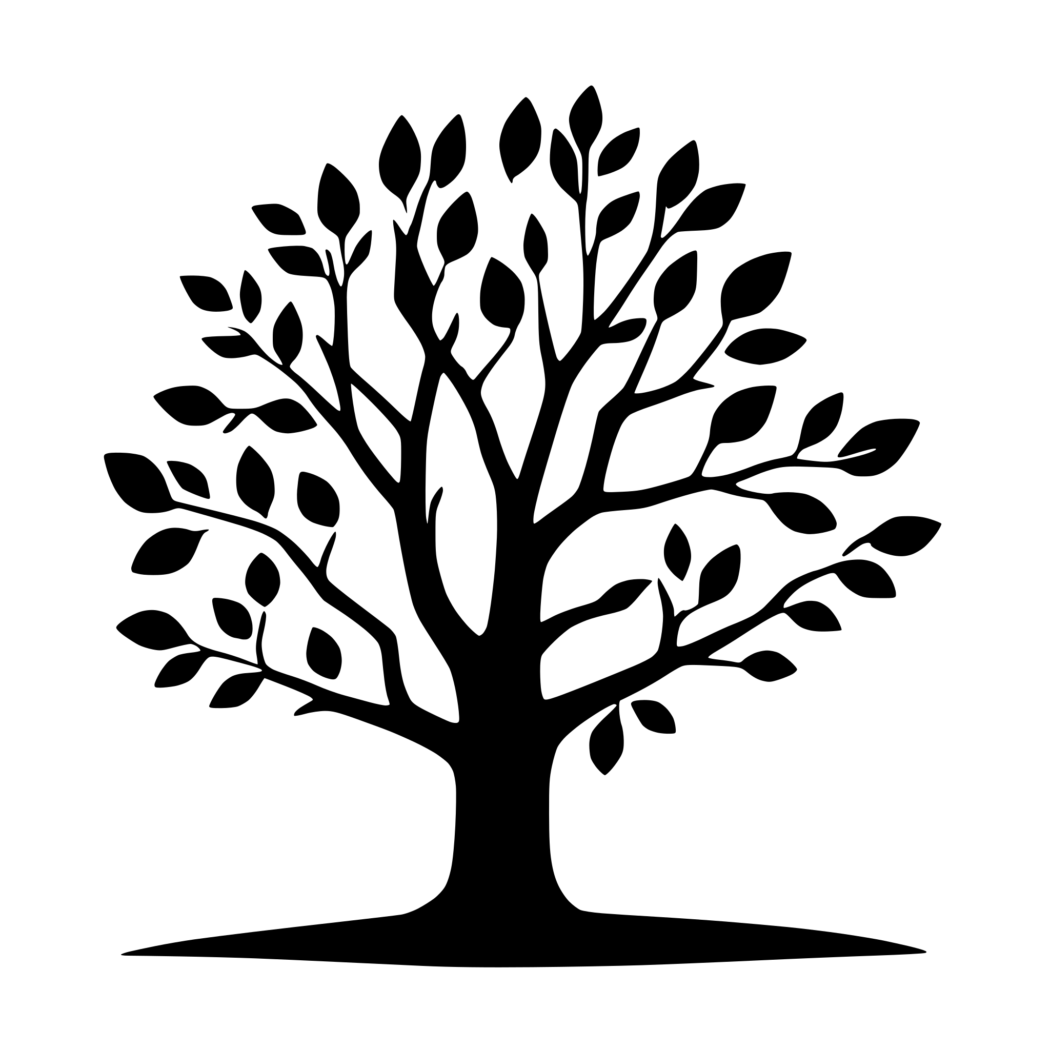 AI-generated SVG of a a tree with loads of branches and leaves