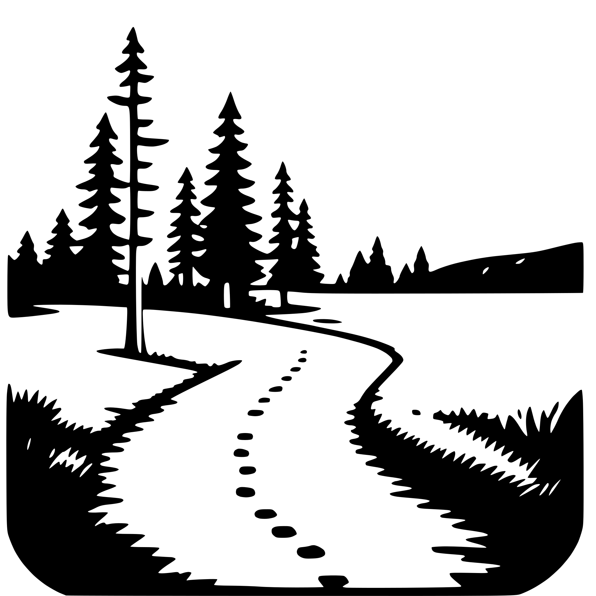 AI-generated SVG of a wilderness trail
