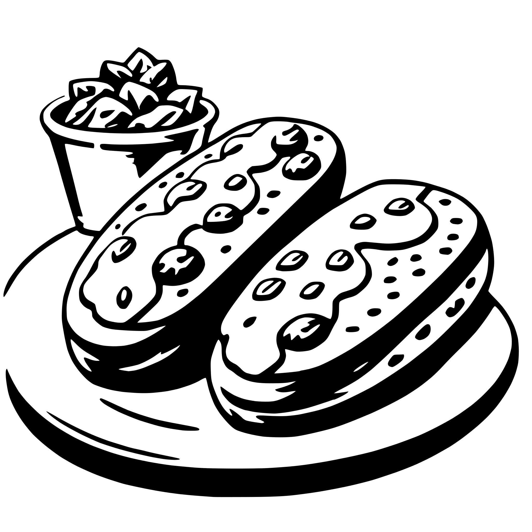 AI-generated SVG of a falafel