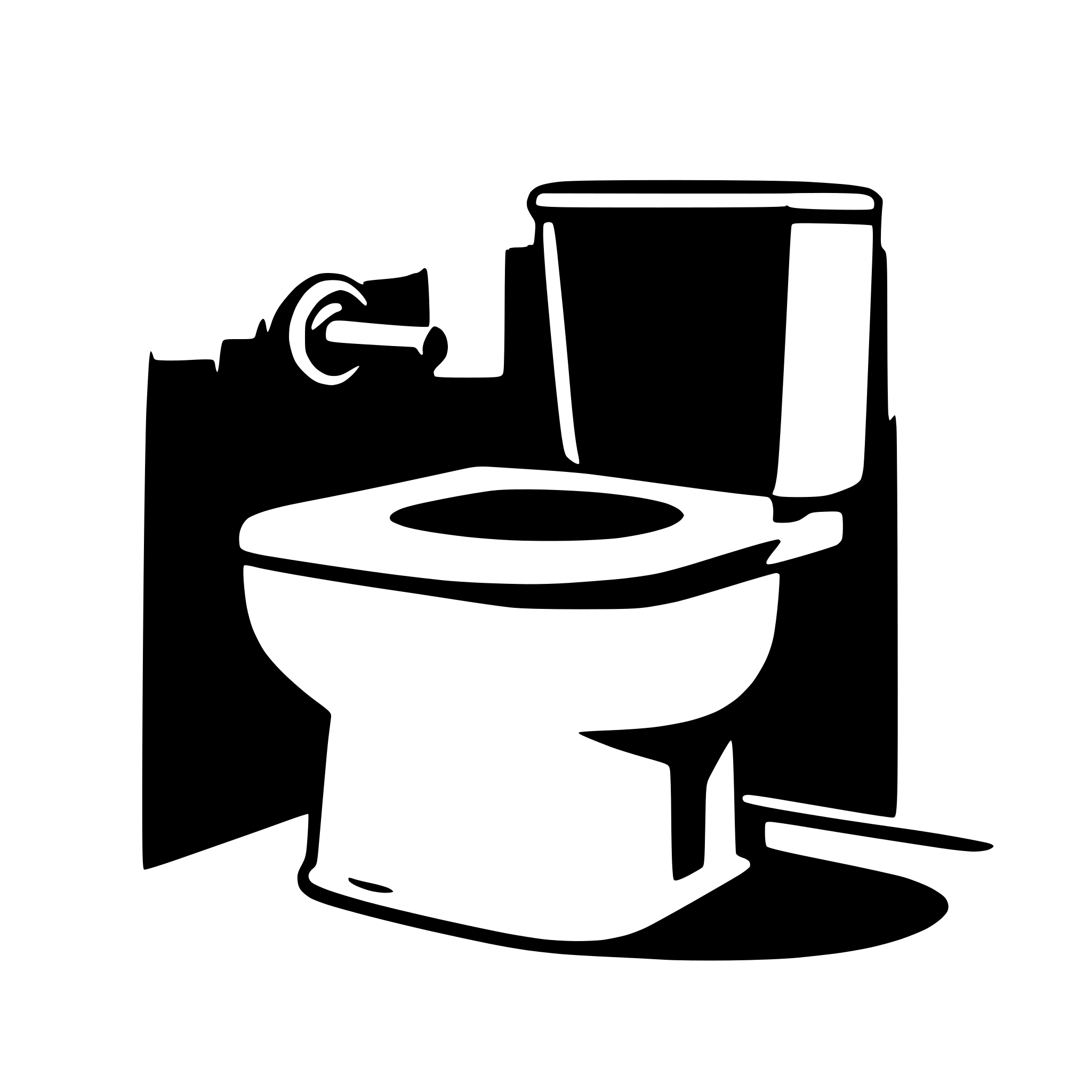 AI-generated SVG of 'super minimalistic symbol of a toilet'