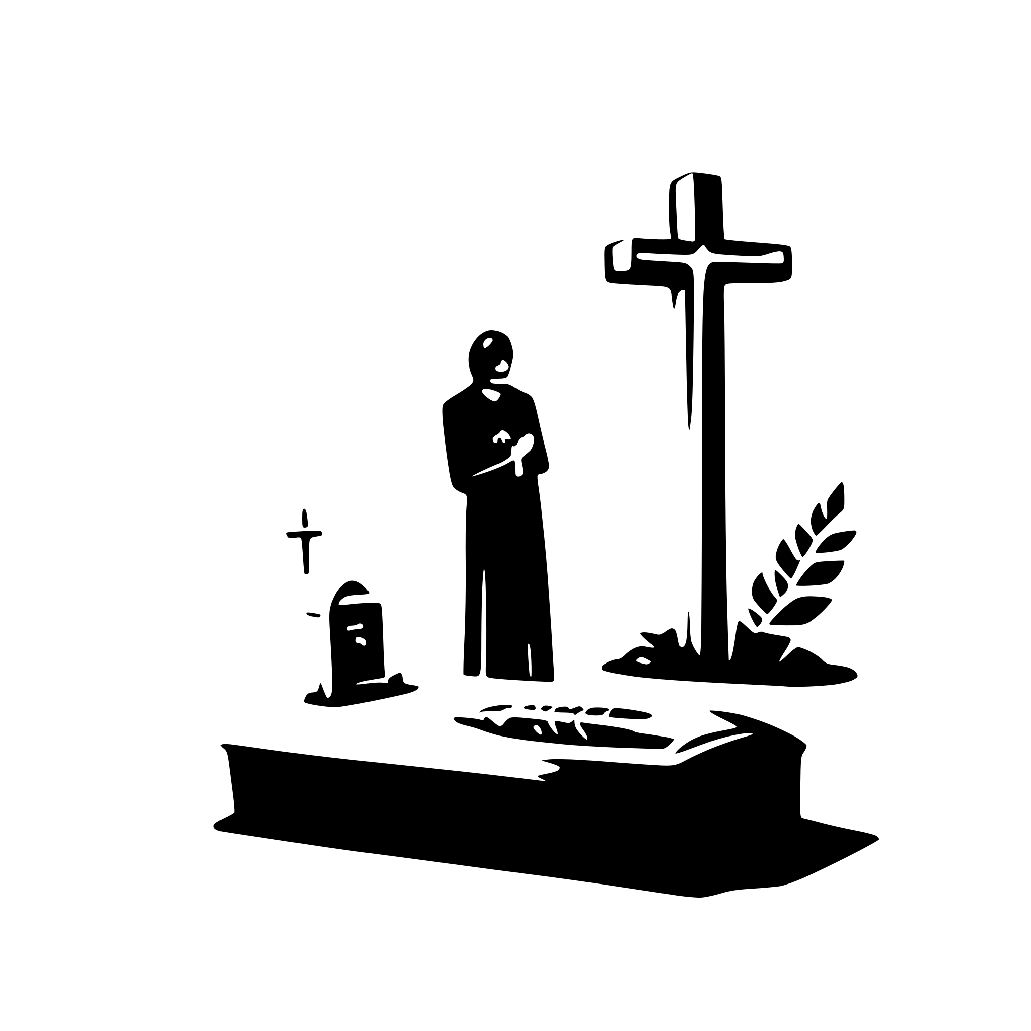 AI-generated SVG of a funeral