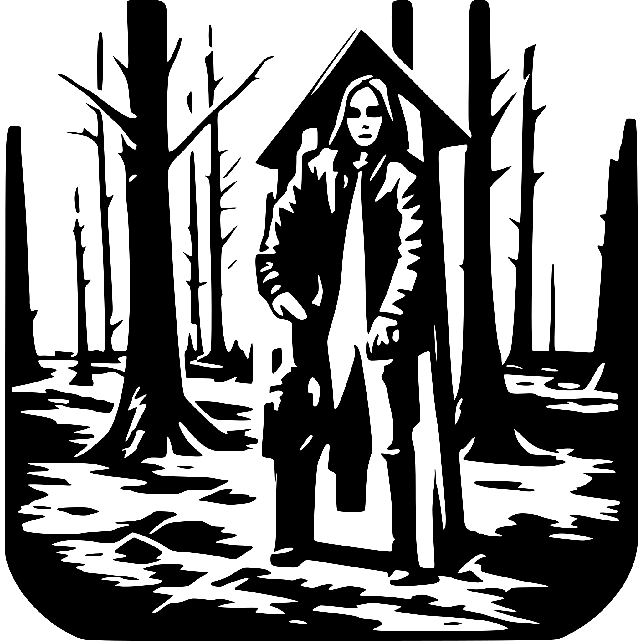 AI-generated SVG of a blair witch