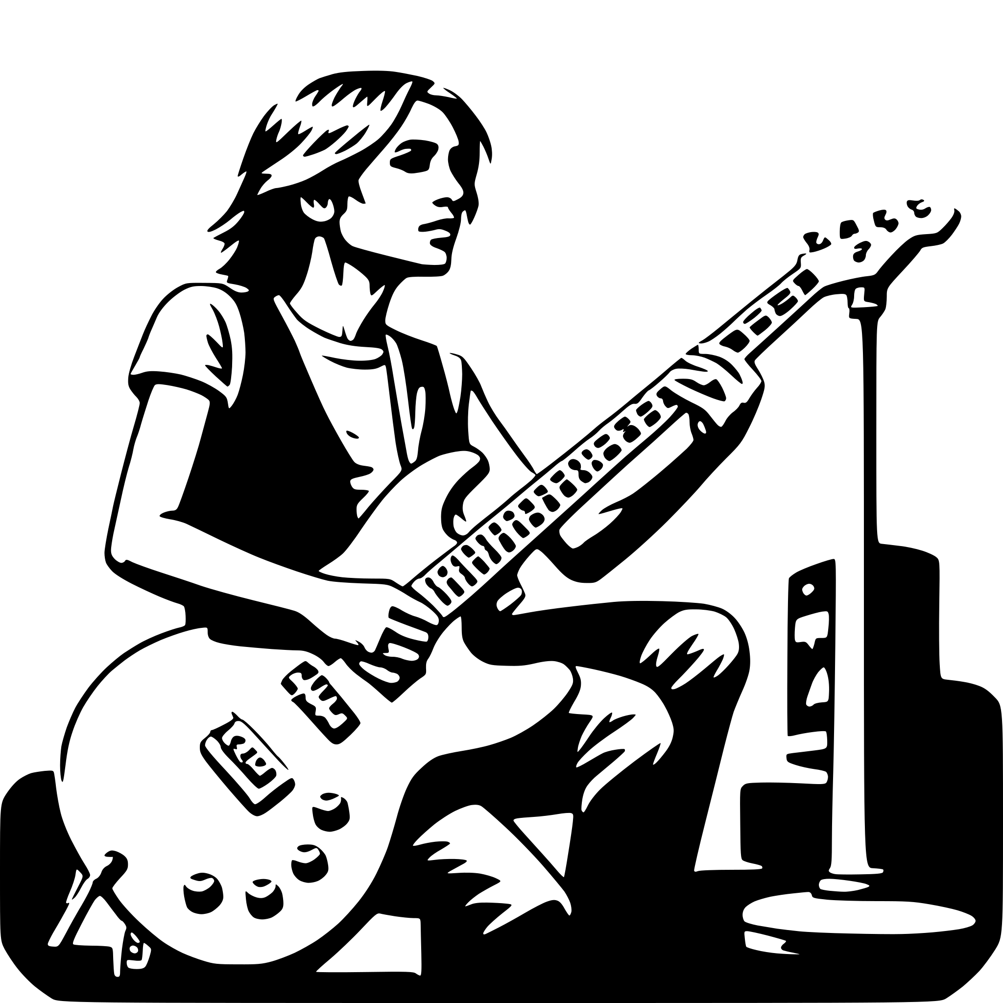 AI-generated SVG of 'rock band concert'