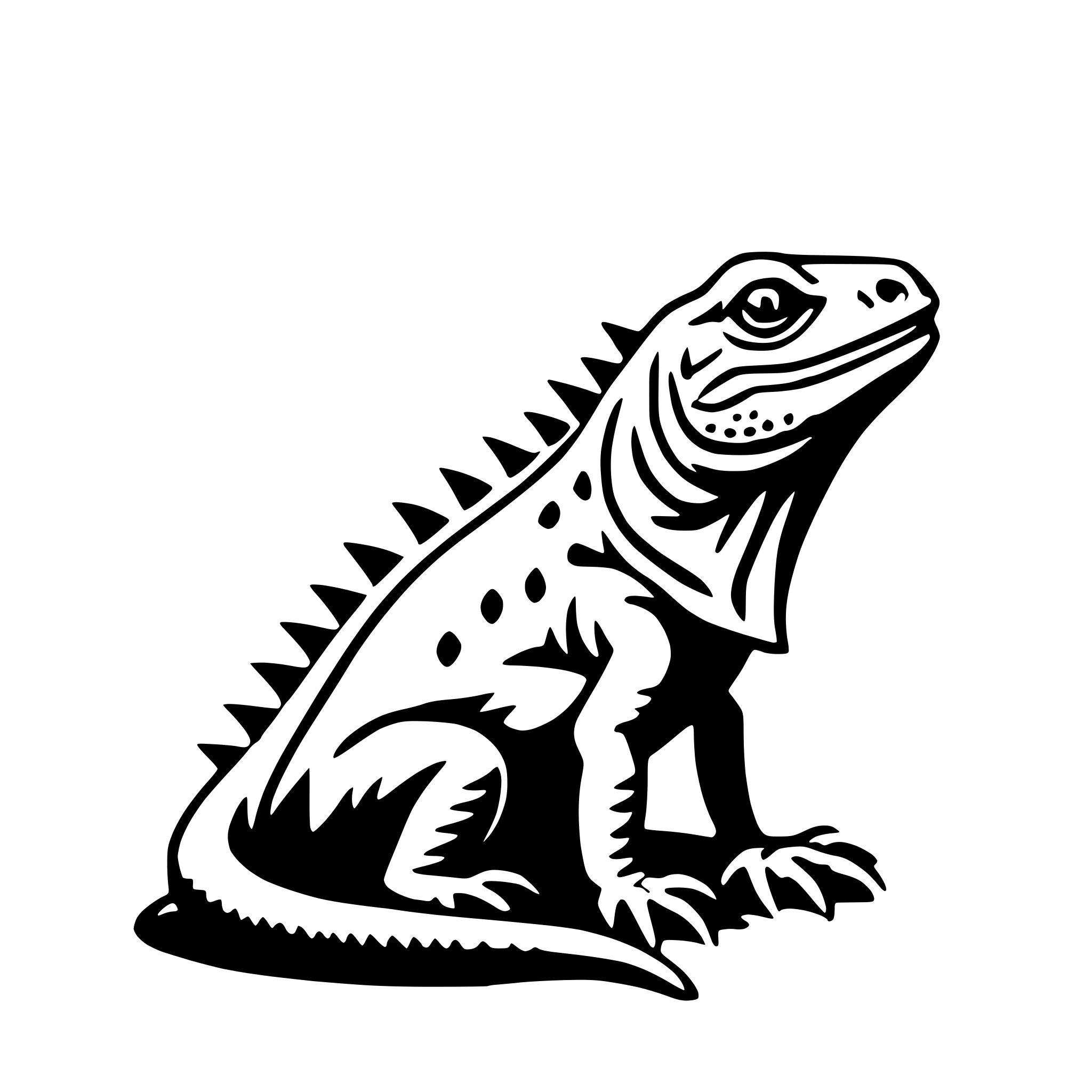 AI-generated SVG of 'iguana'