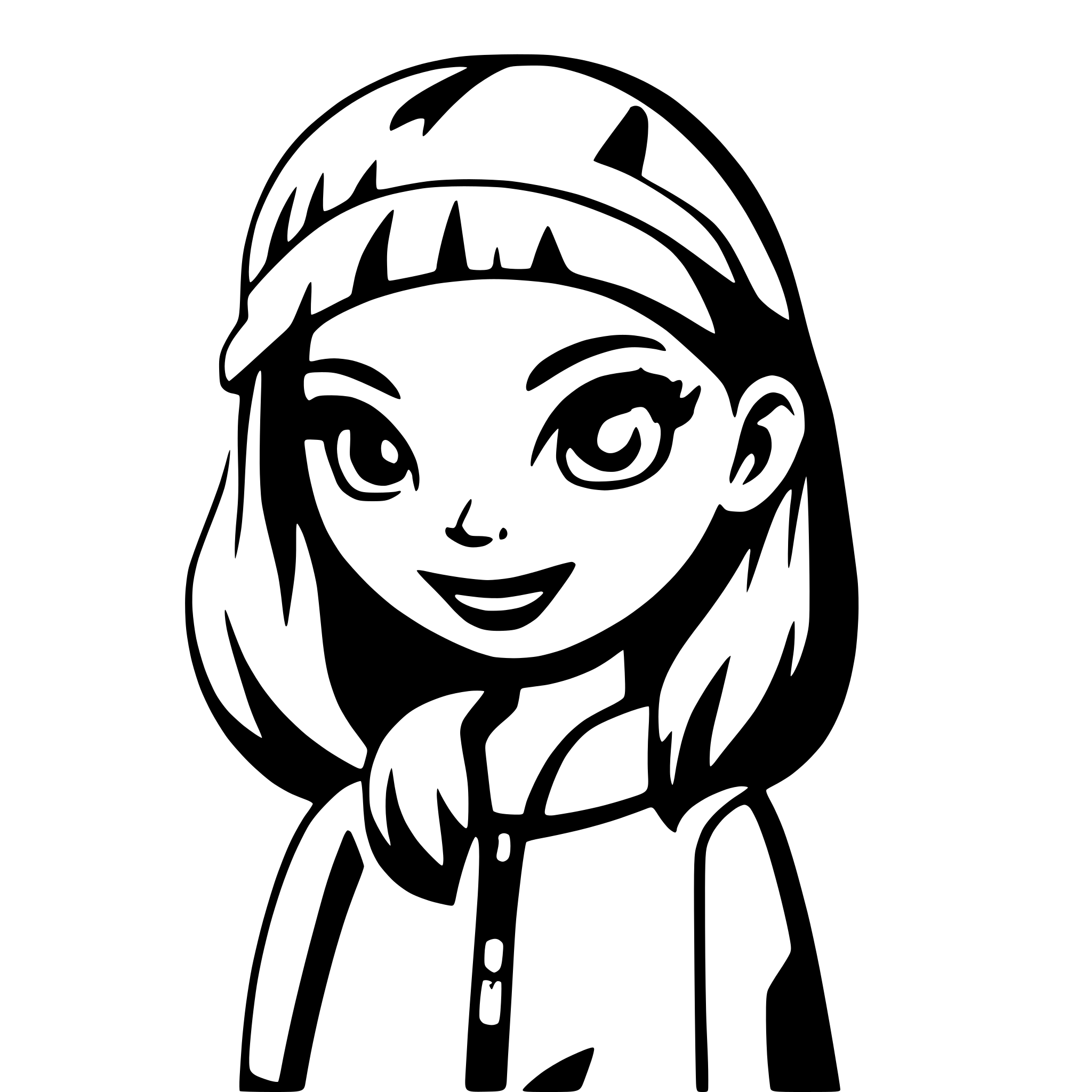 AI-generated SVG of a Hippie