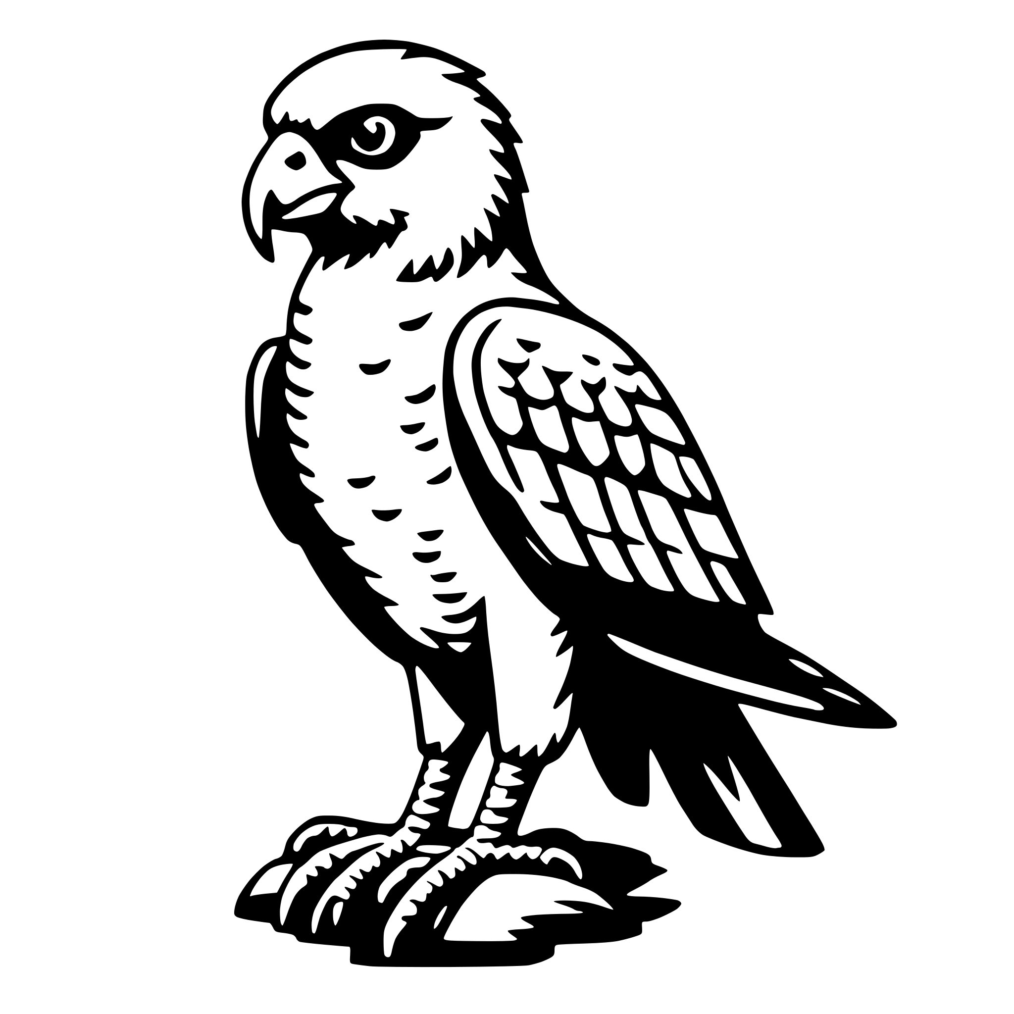 AI-generated SVG of a harpy eagle