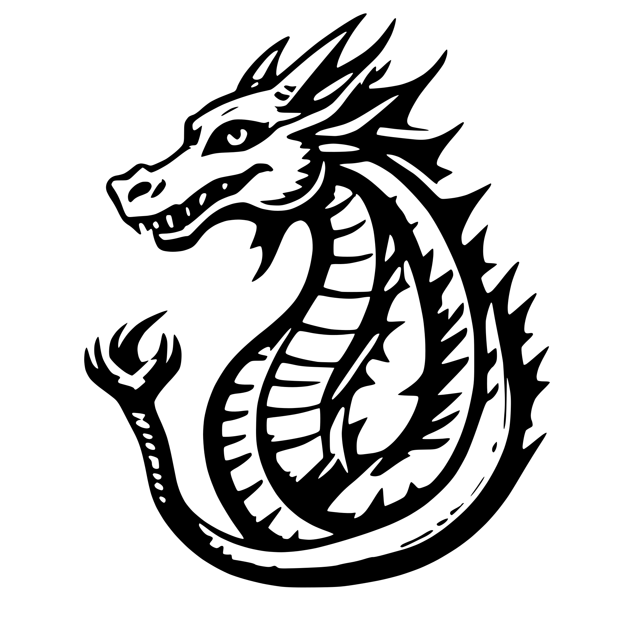 AI-generated SVG of 'dragon tatoo'