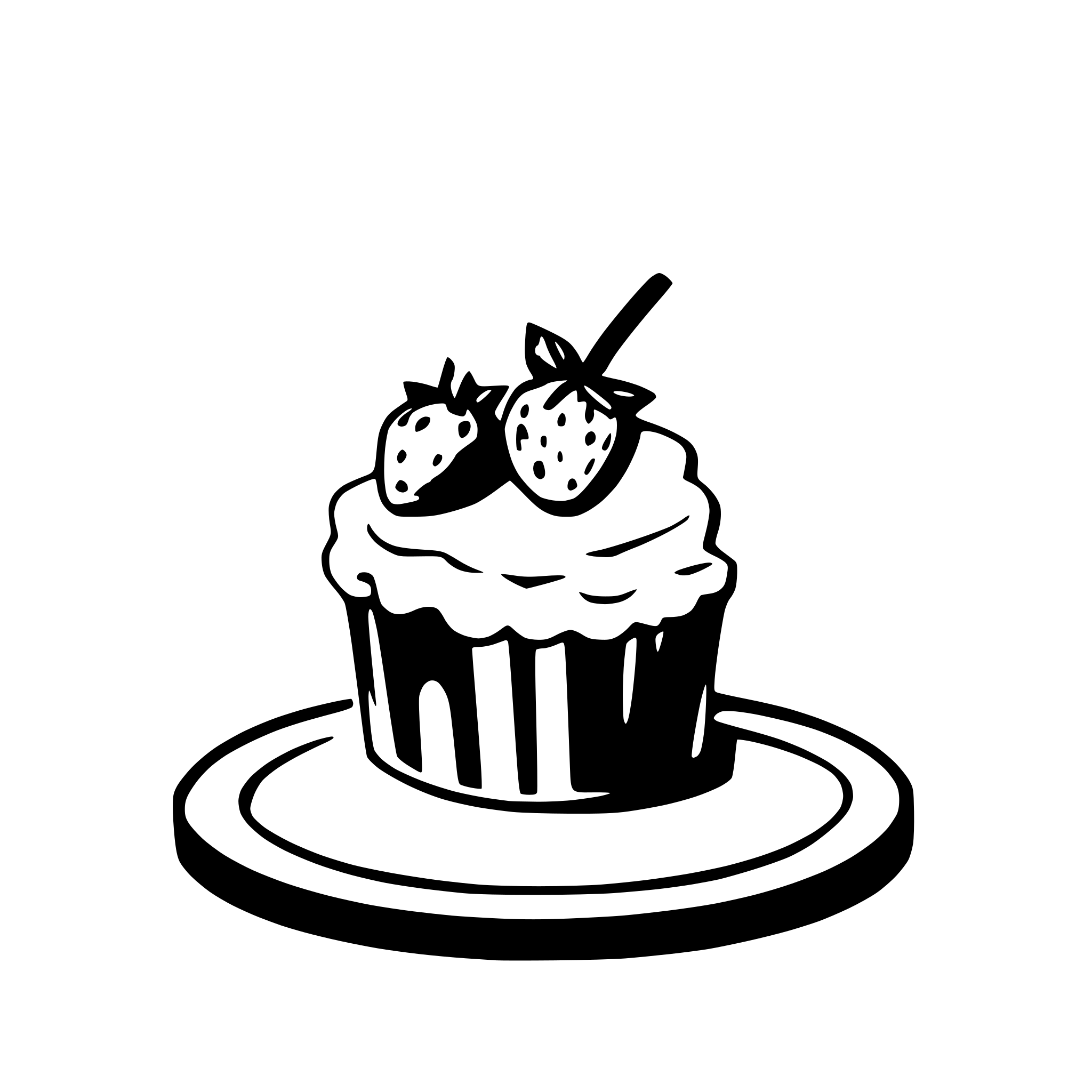 AI-generated SVG of a strawberry cake