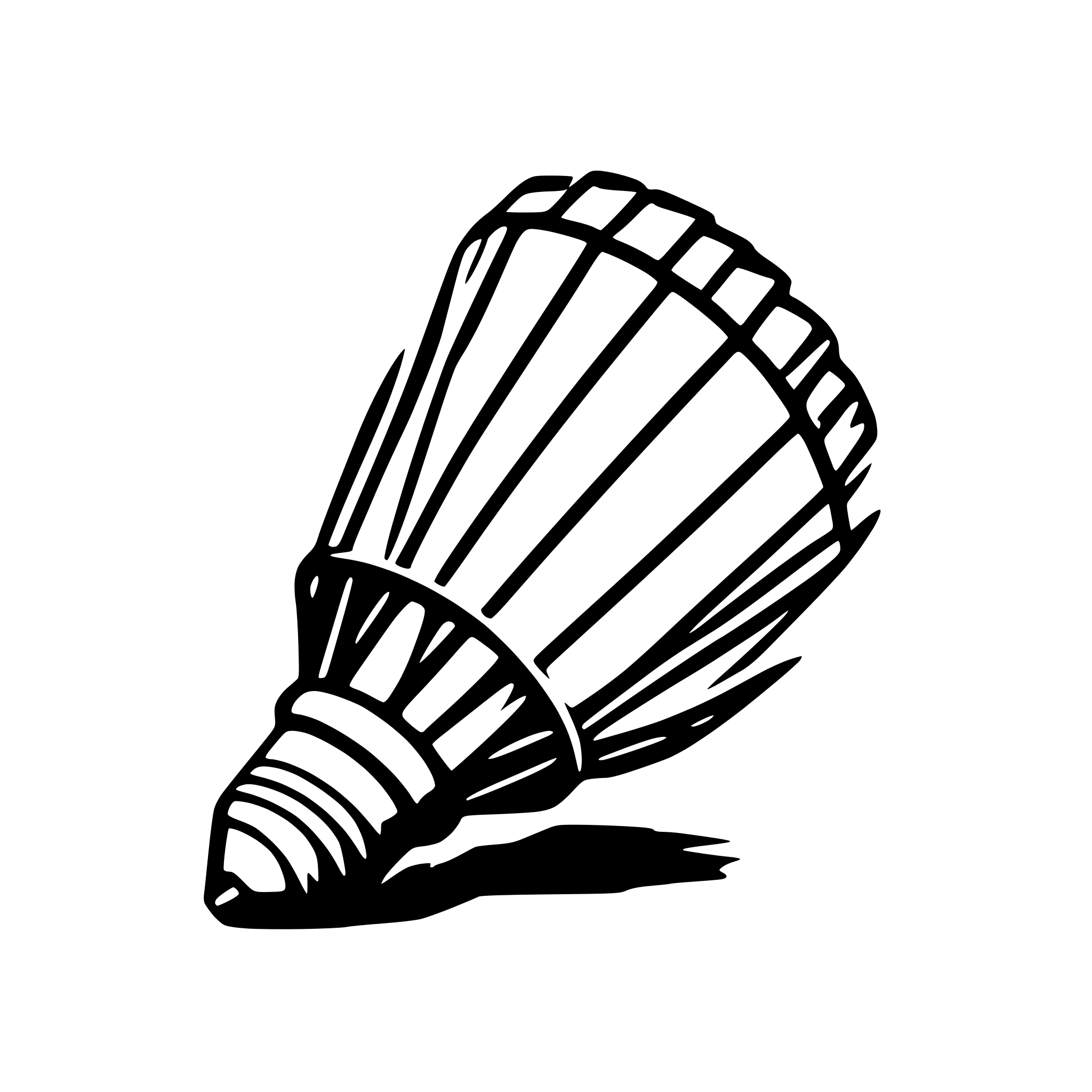 AI-generated SVG of a badminton shuttlecock