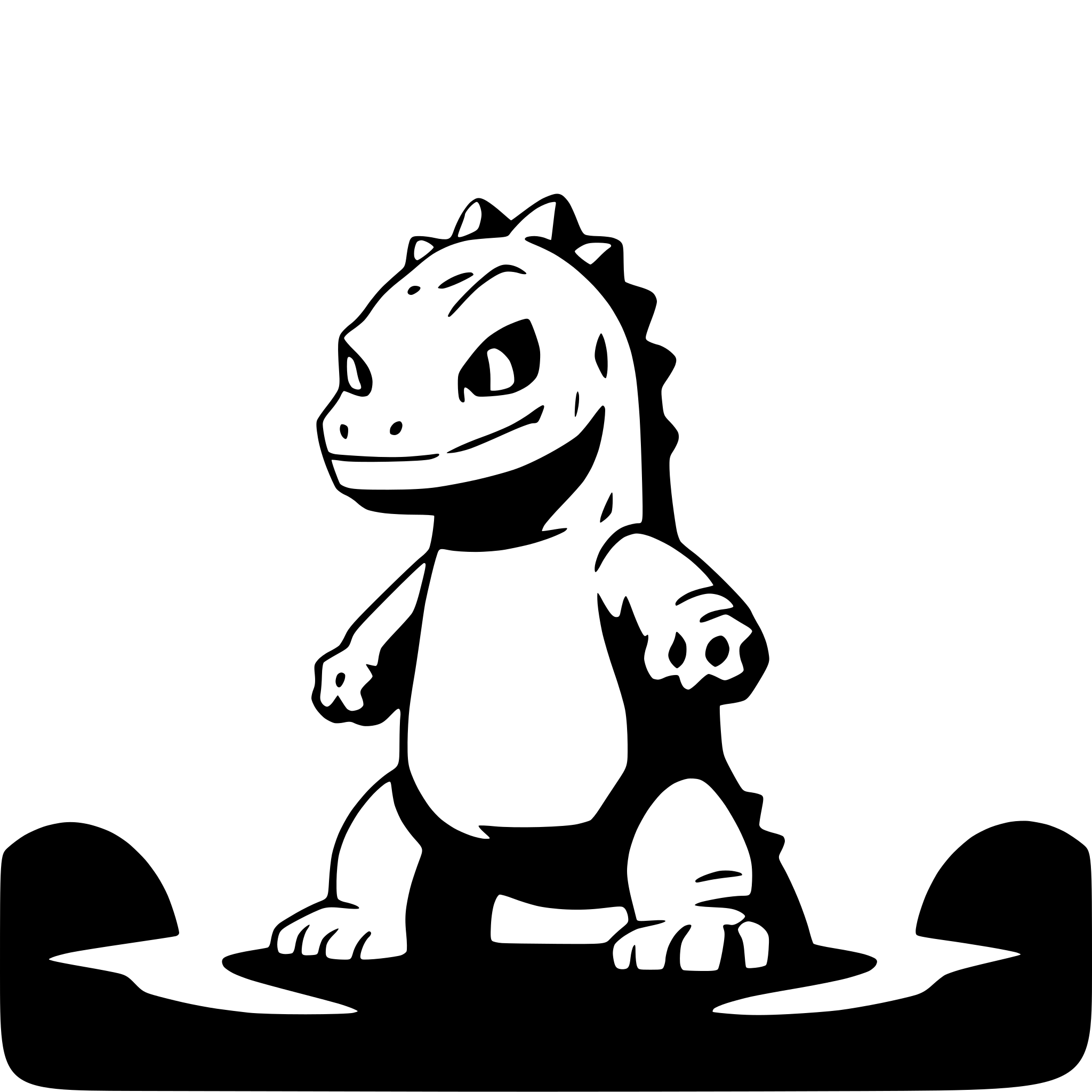 AI-generated SVG of 'godzilla head'