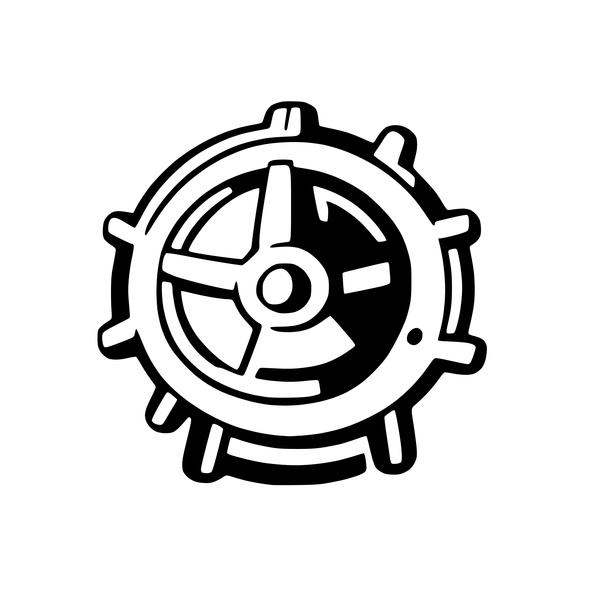 AI-generated SVG of a wheel captain icon lined  style