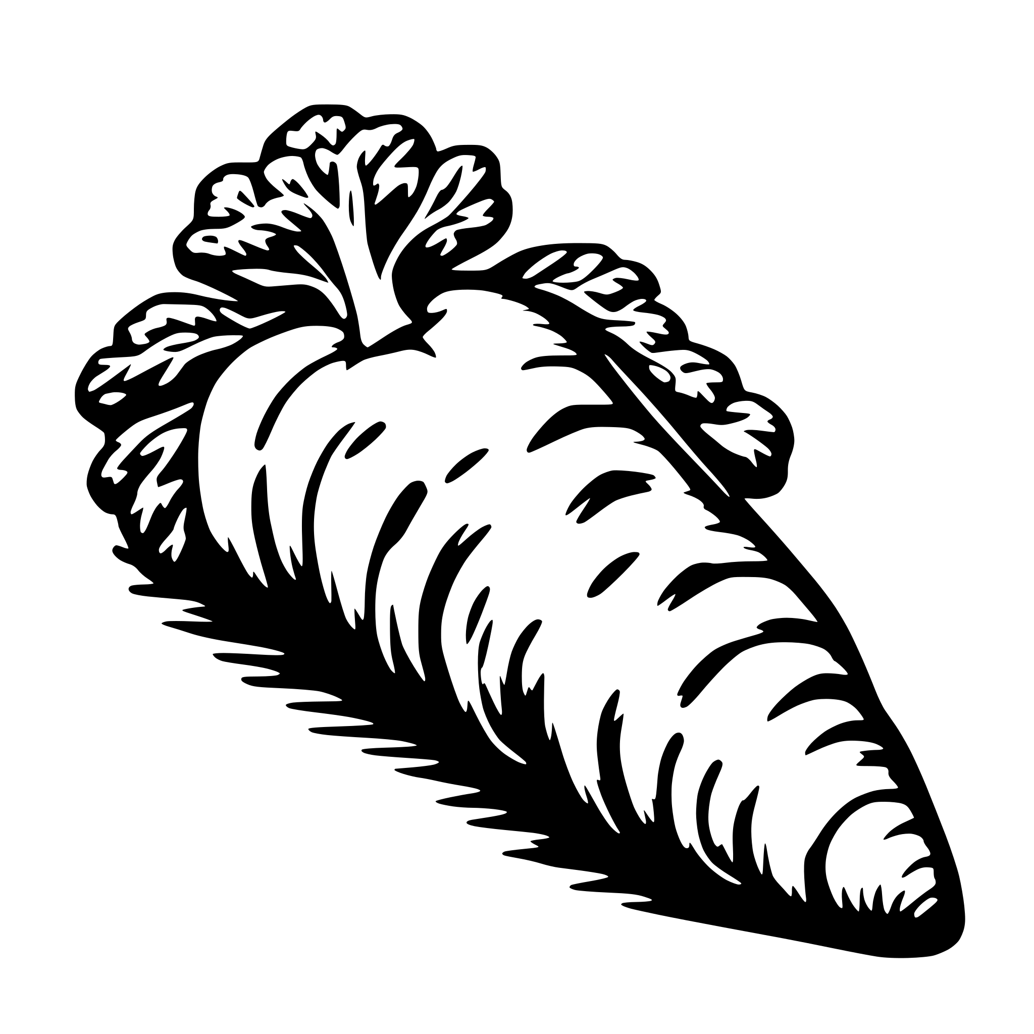 AI-generated SVG of 'carrot stylized'
