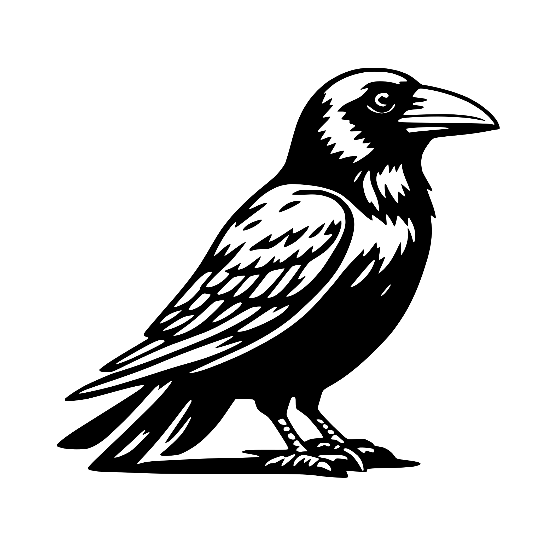 AI-generated SVG of a raven