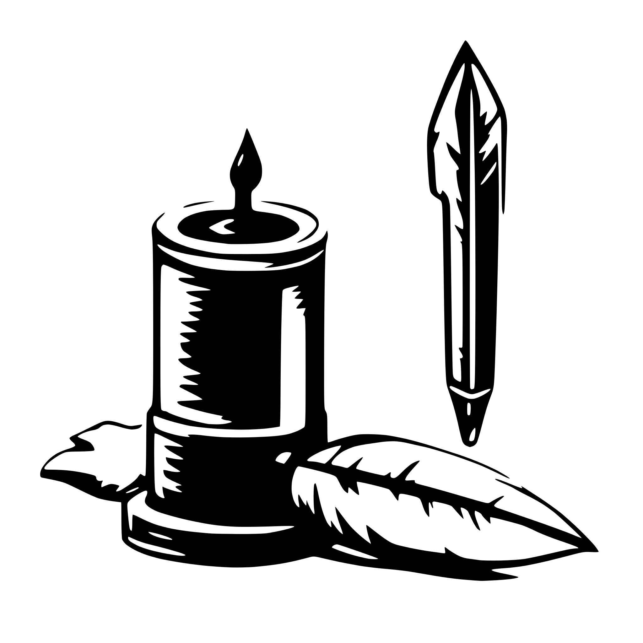 AI-generated SVG of 'Ink and quill'