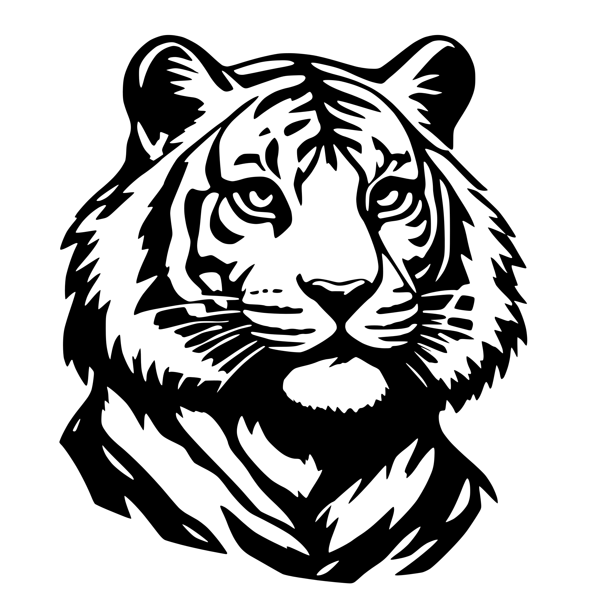 AI-generated SVG of 'tiger'