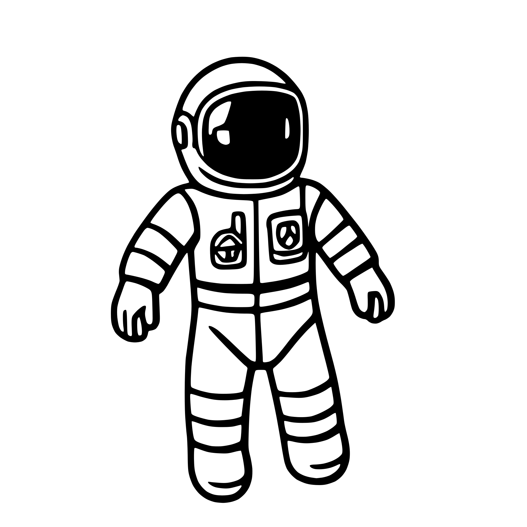 AI-generated SVG of 'astronaut floating in space'