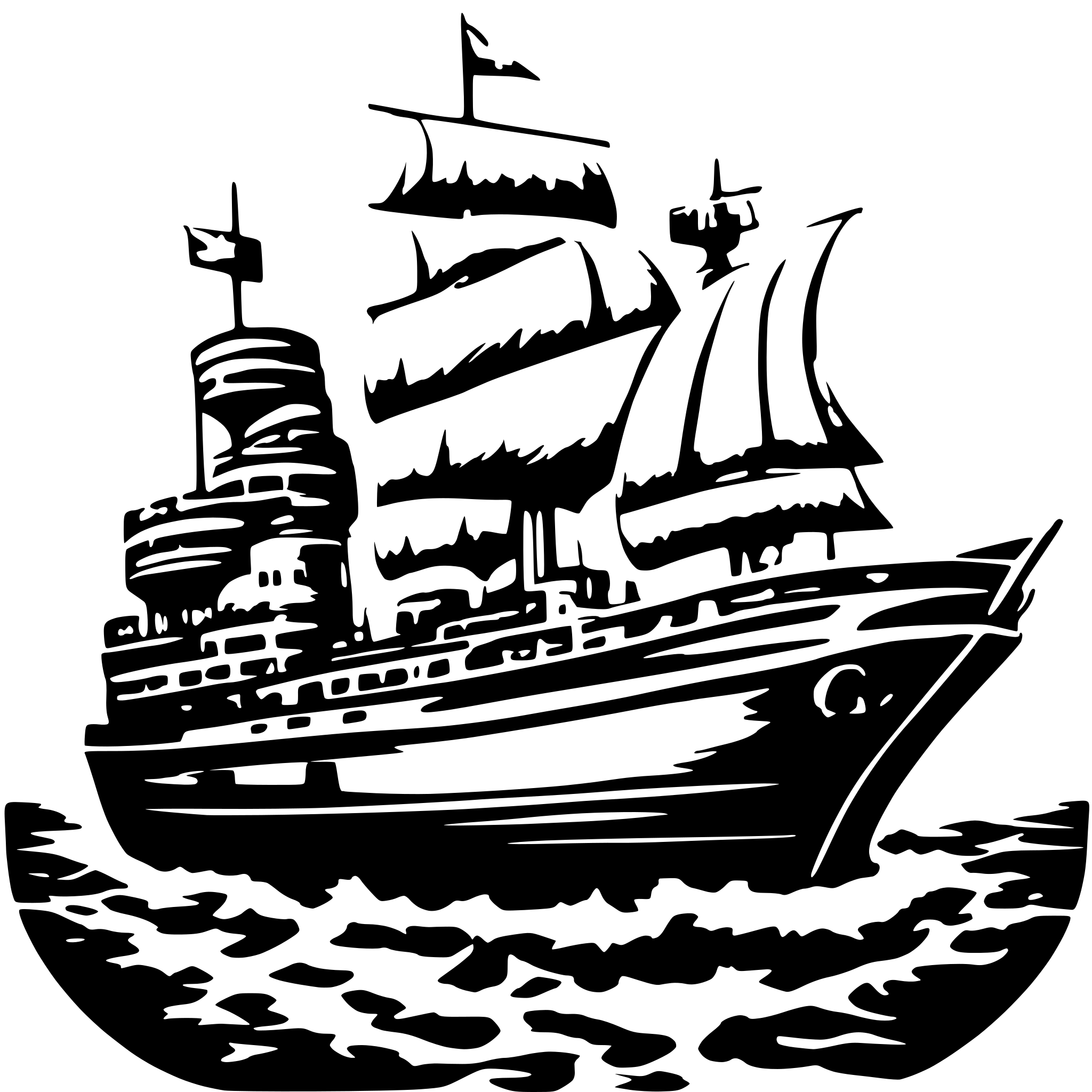 AI-generated SVG of a ship to be wracked