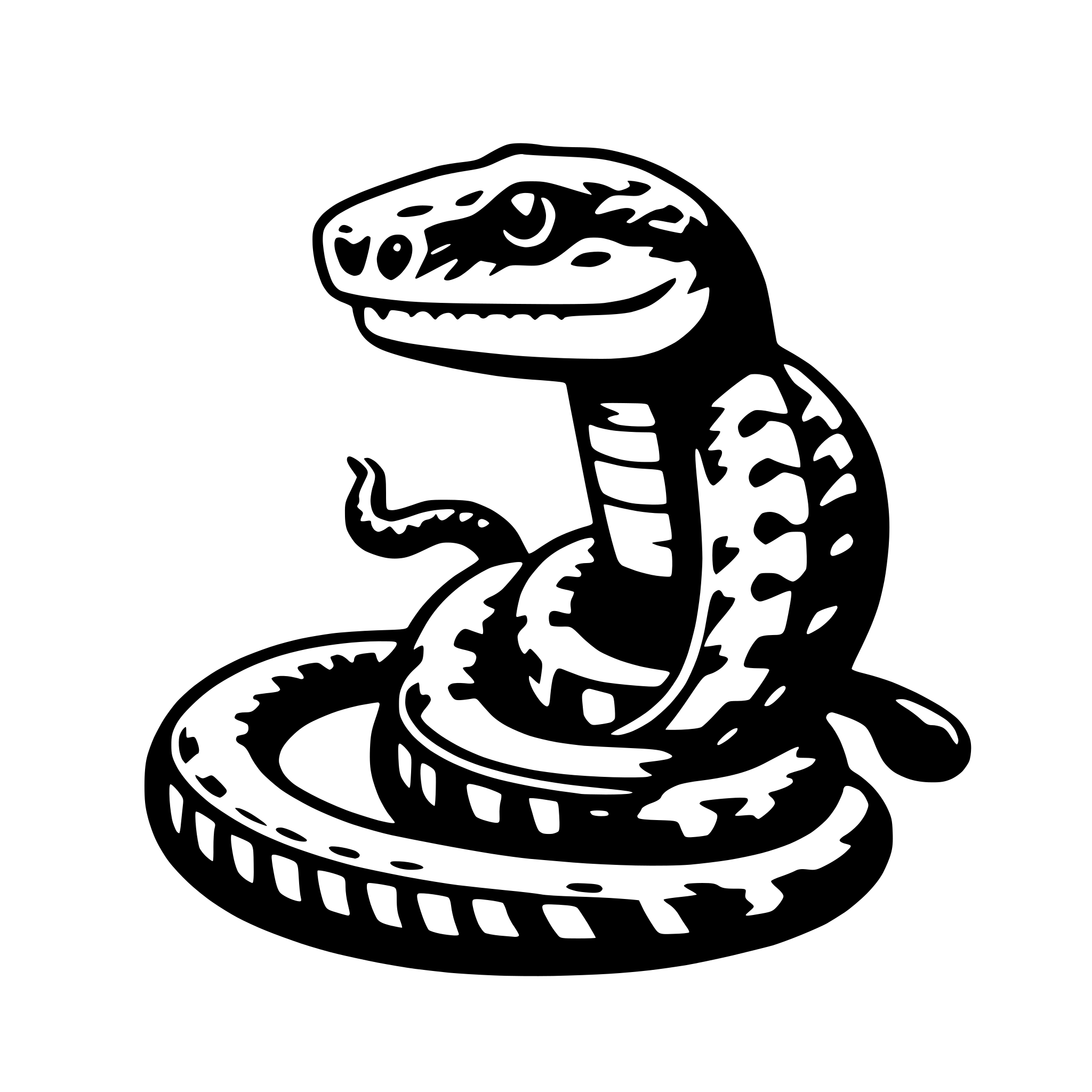 AI-generated SVG of a snake