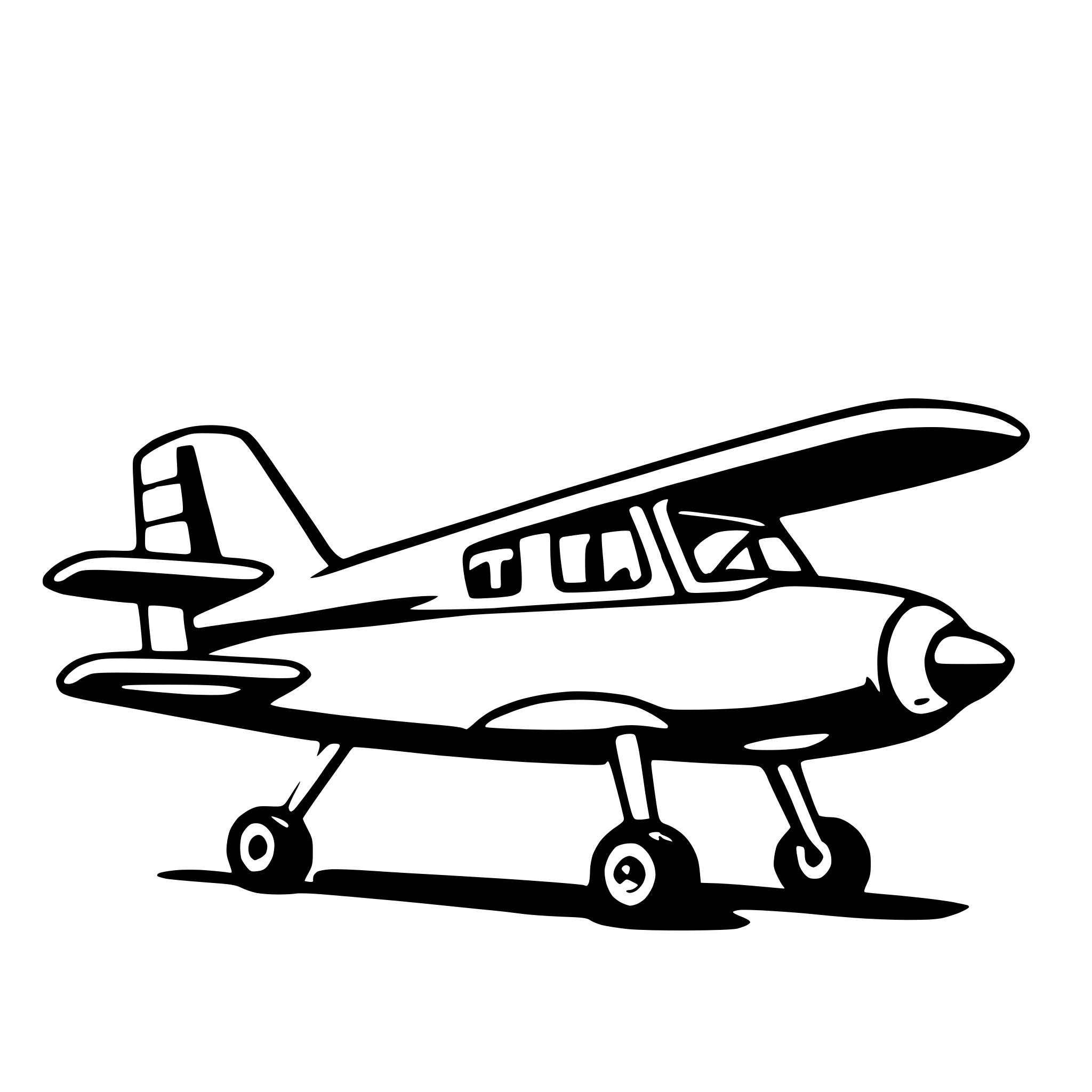 AI-generated SVG of 'single-engine plane'