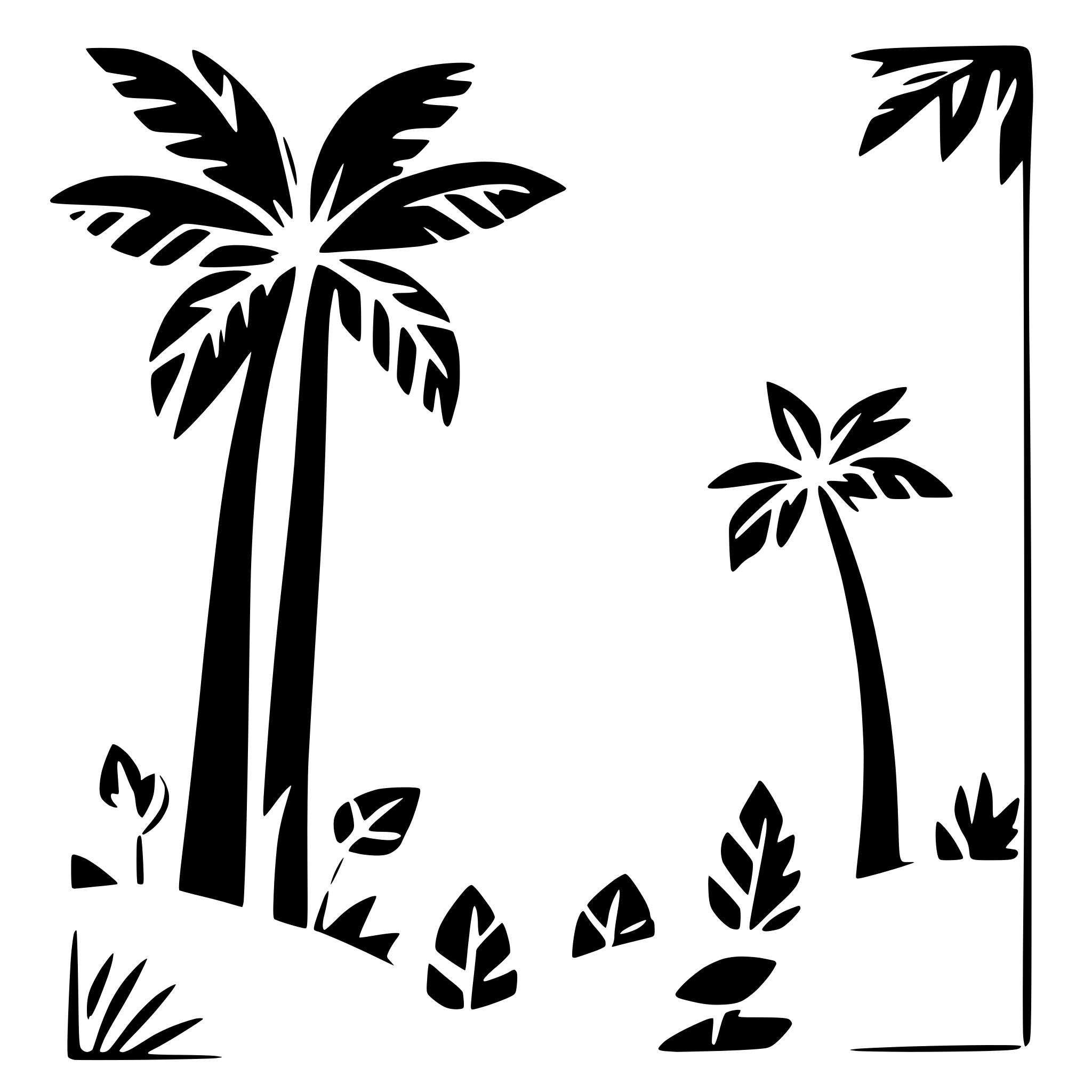 AI-generated SVG of a jungle with tall palm trees