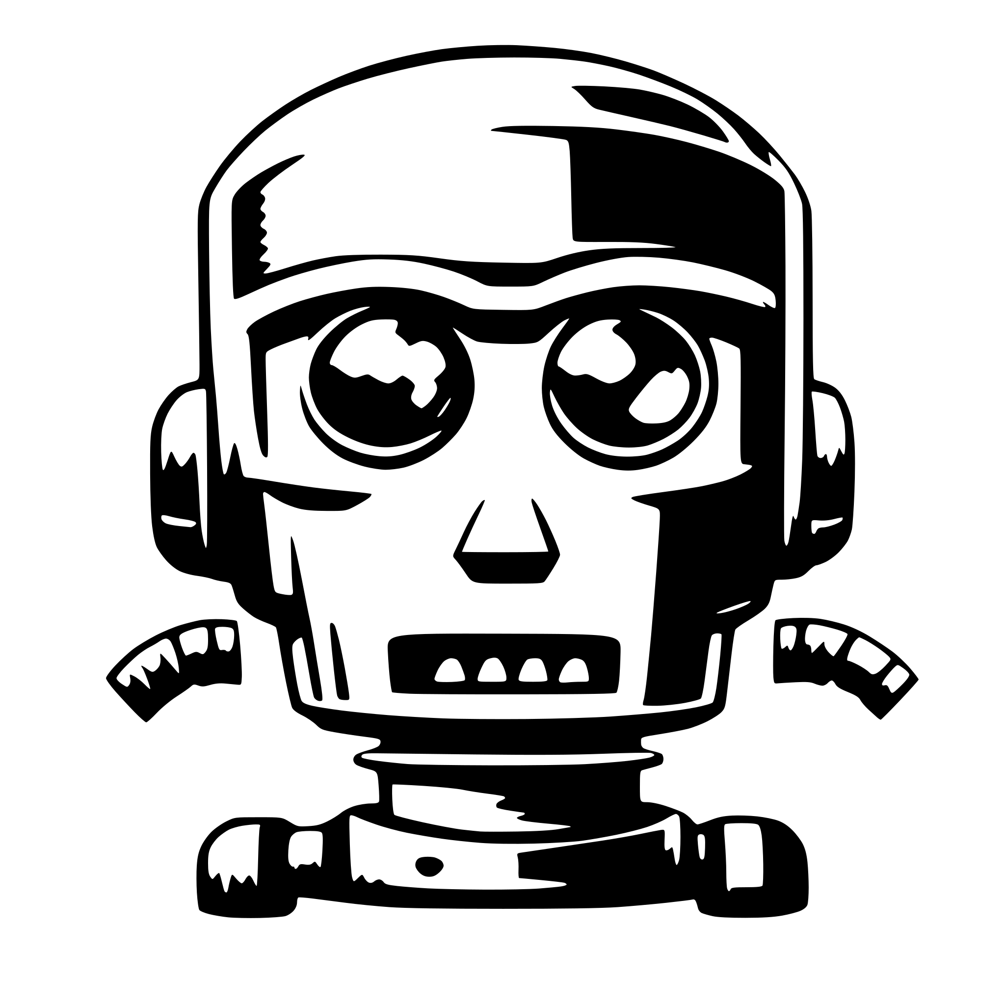 AI-generated SVG of a angry robot