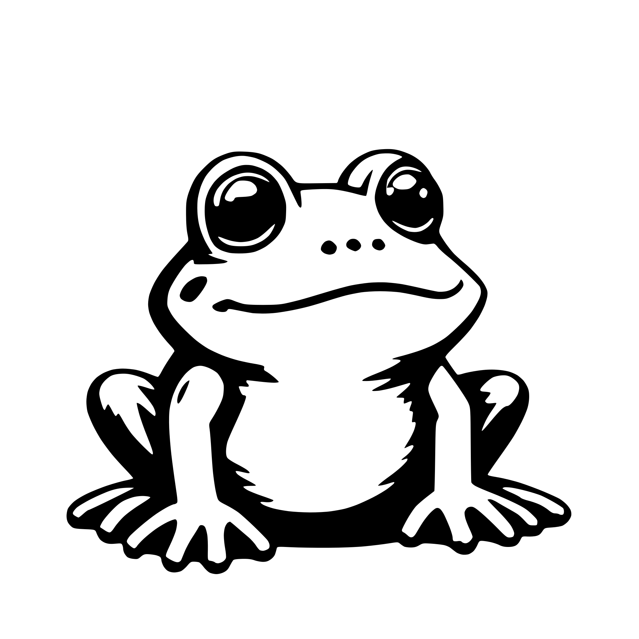AI-generated SVG of 'cute frog'