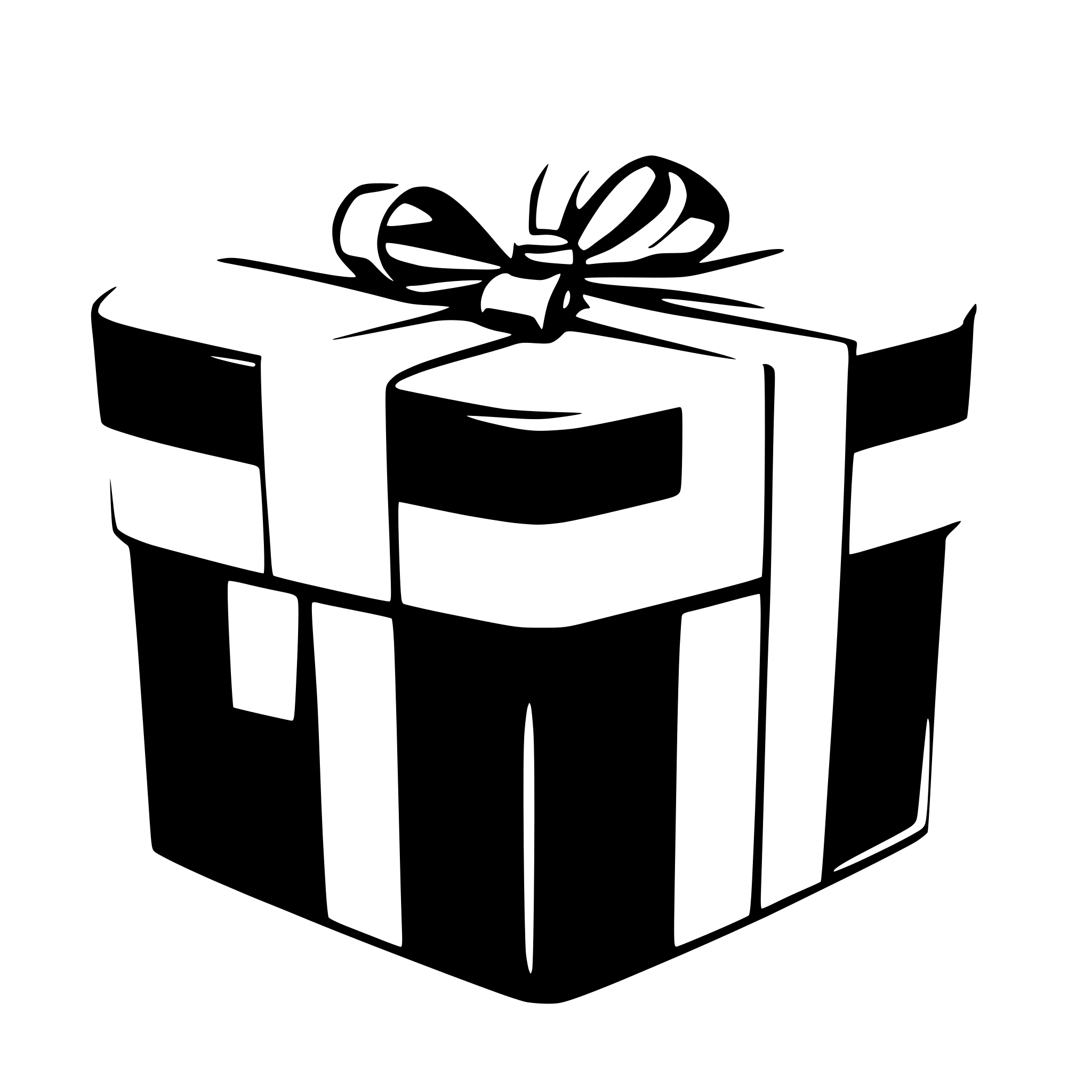 AI-generated SVG of 'gift box 2D'