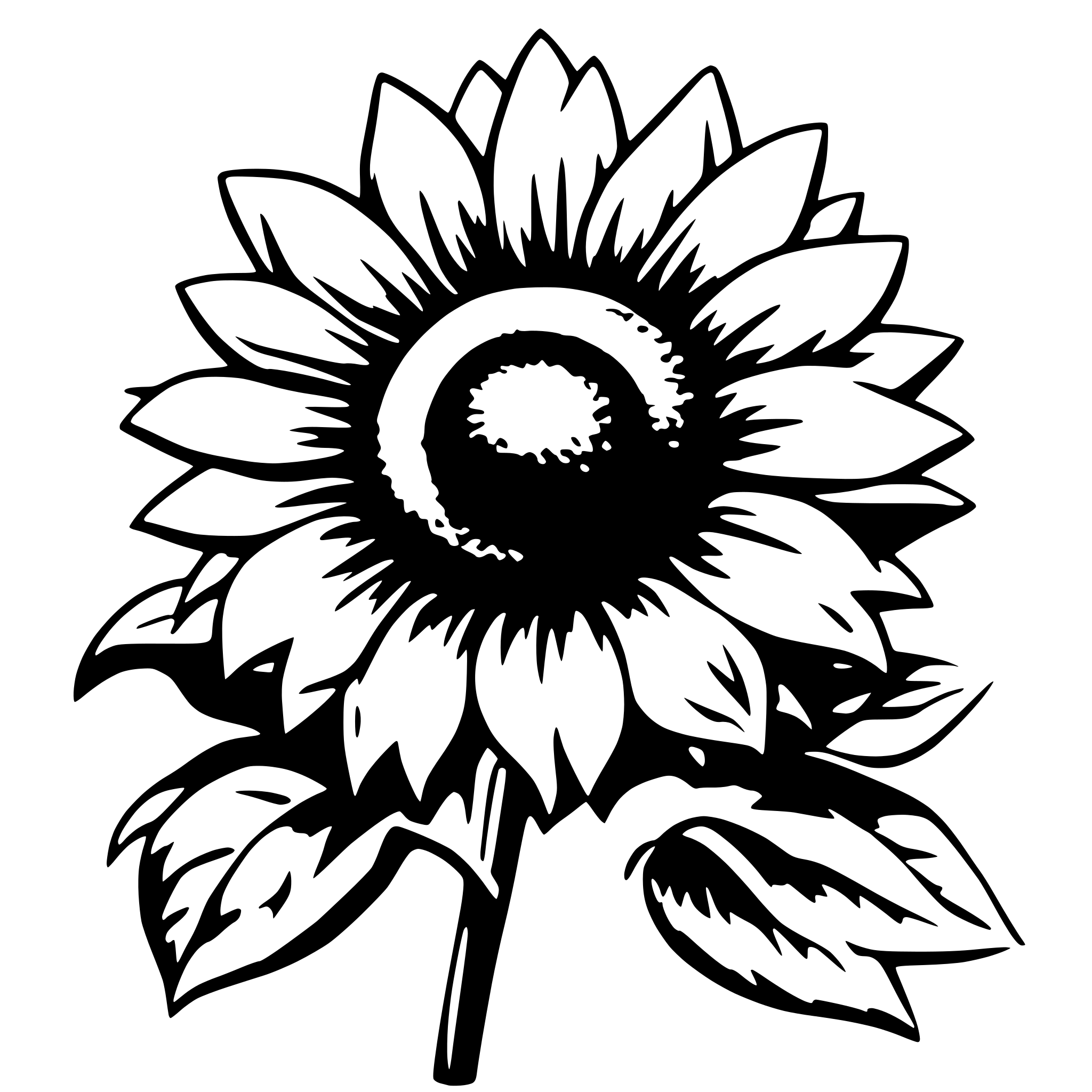 AI-generated SVG of a Sunflower