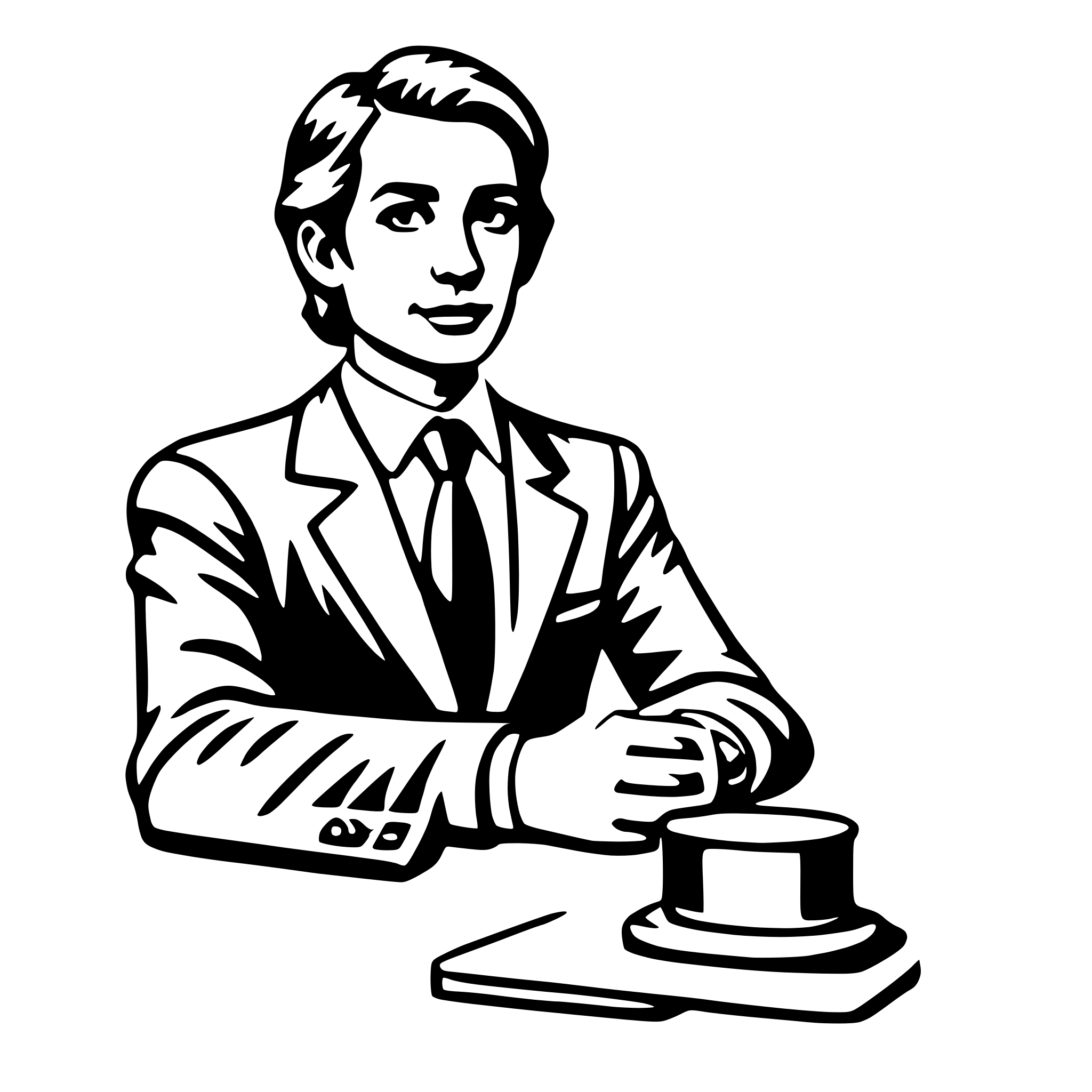 AI-generated SVG of a lawyer