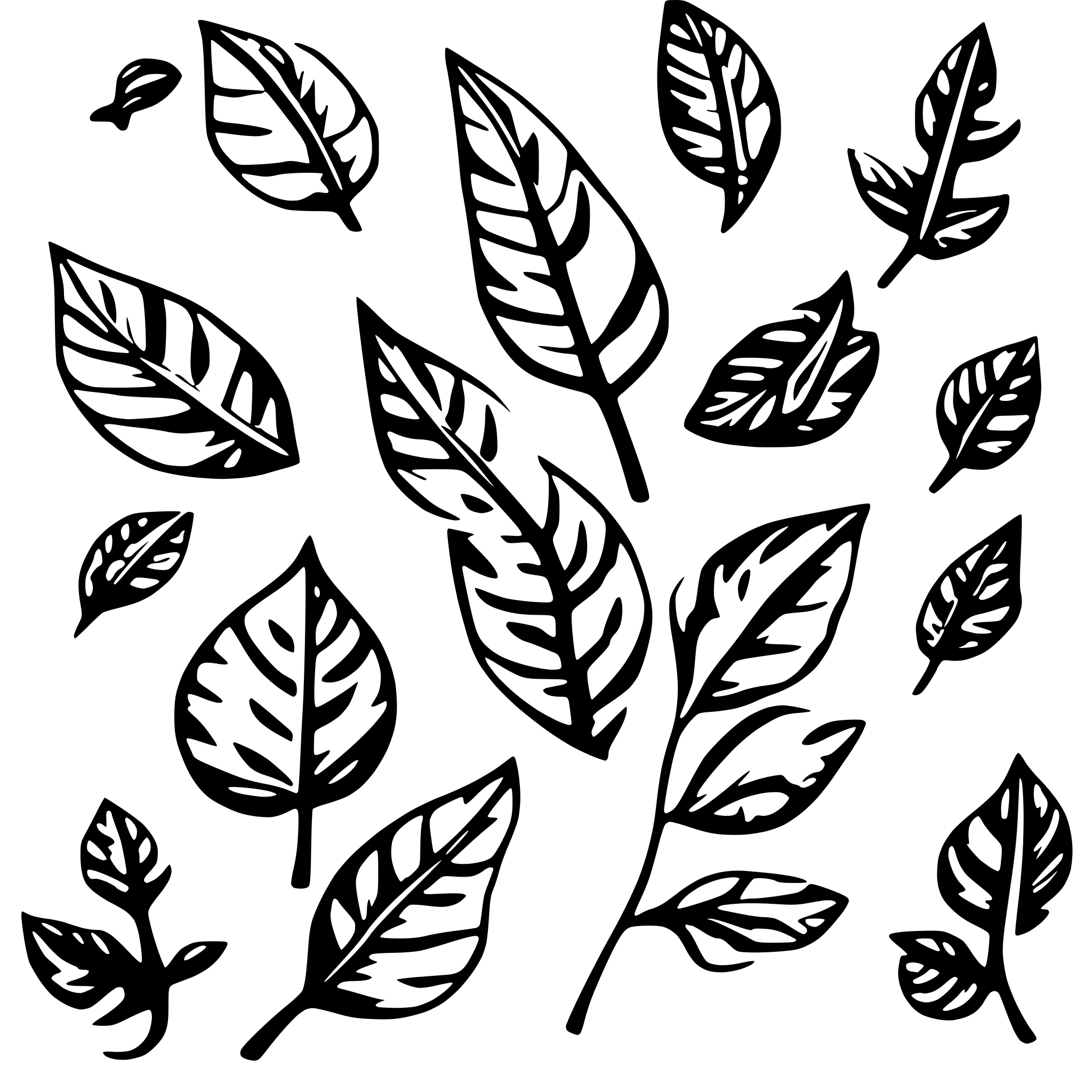 AI-generated SVG of 'leaf repeating pattern'
